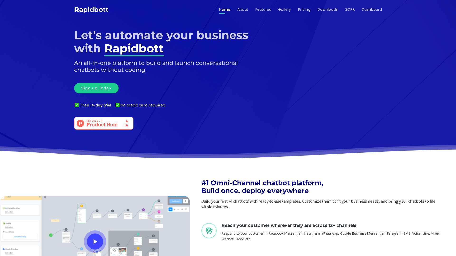 Rapidbott Interface Screenshot - Writing & Editing Tool