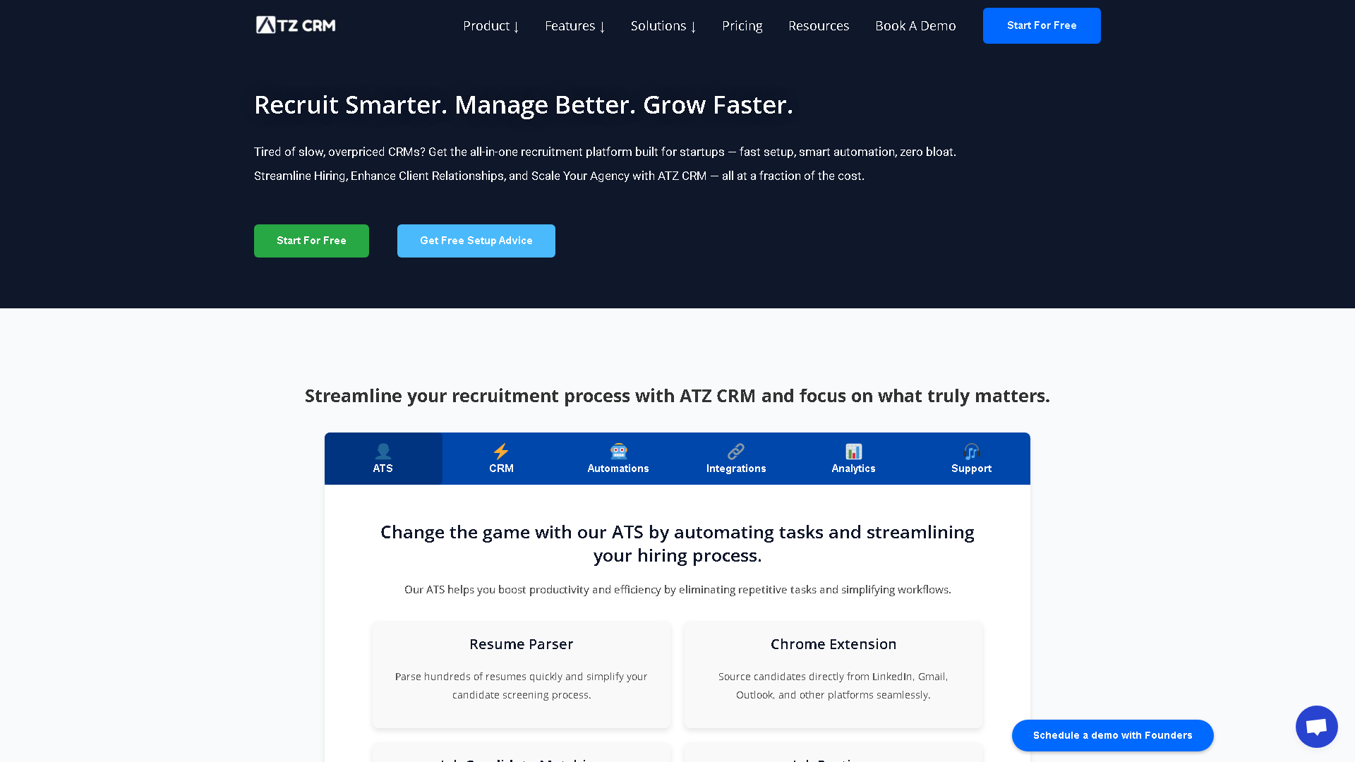 ATZ CRM Interface Screenshot - Writing & Editing Tool