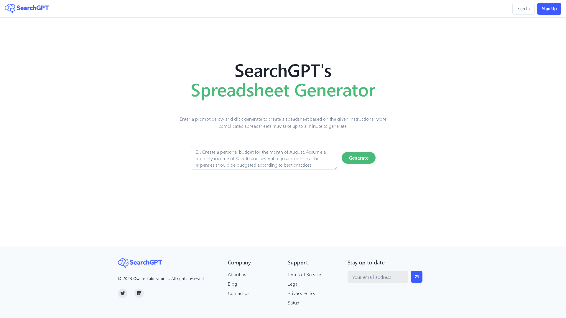 SearchGPT Interface Screenshot - Office & Productivity Tool