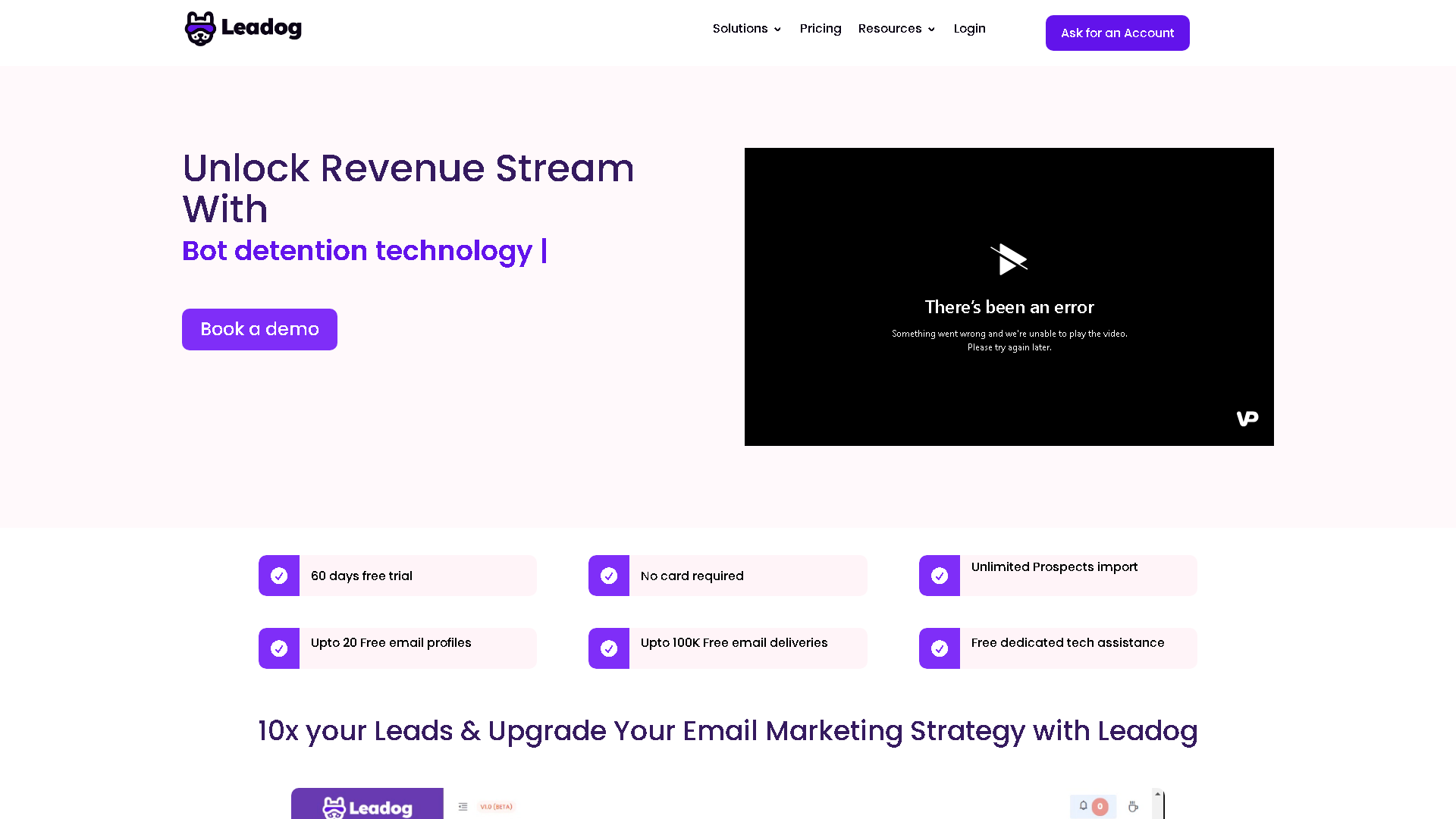 Leadog.io Interface Screenshot - Marketing & SEO Tool
