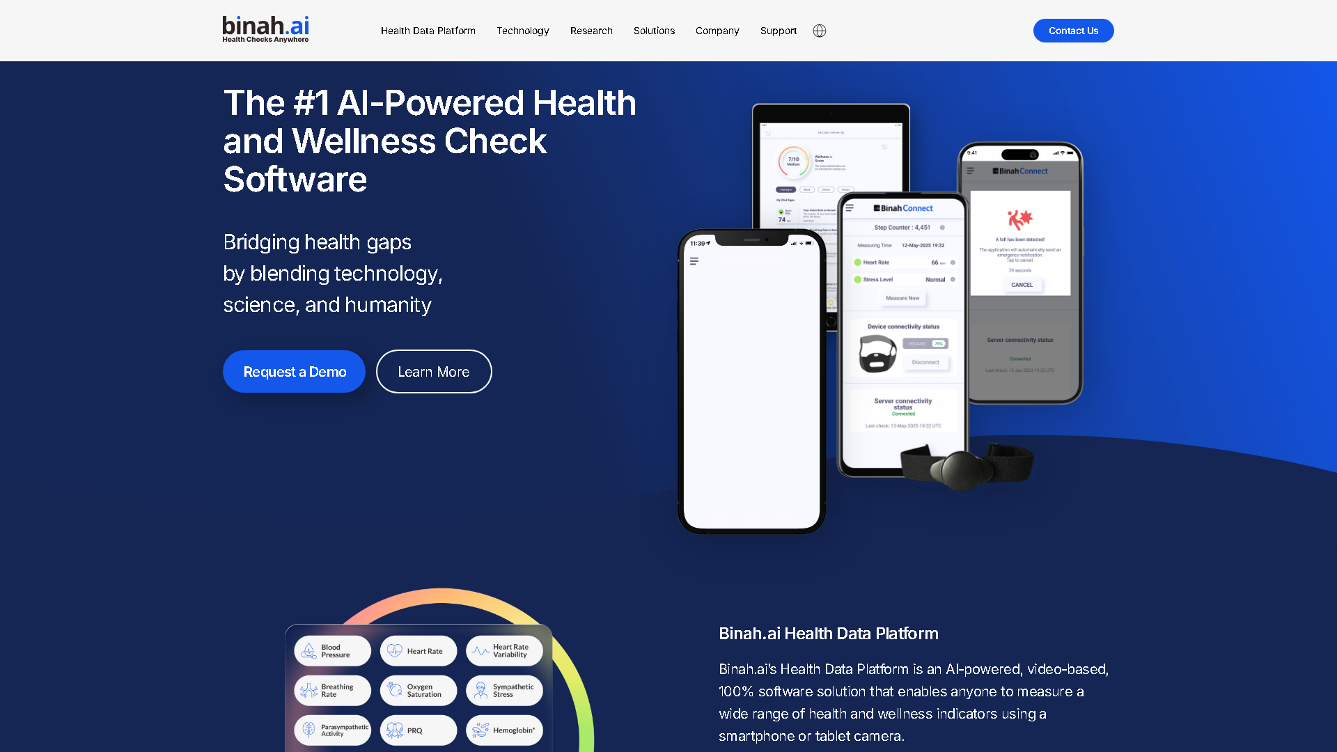 Binah.ai Interface Screenshot - Image Analysis Tool