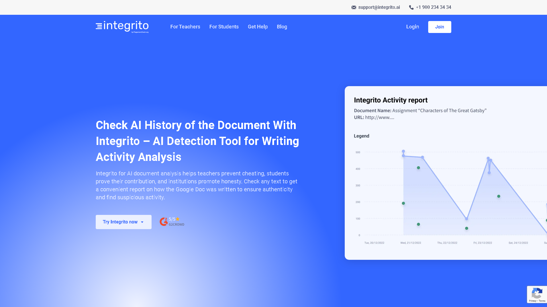Integrito Interface Screenshot - Writing & Editing Tool