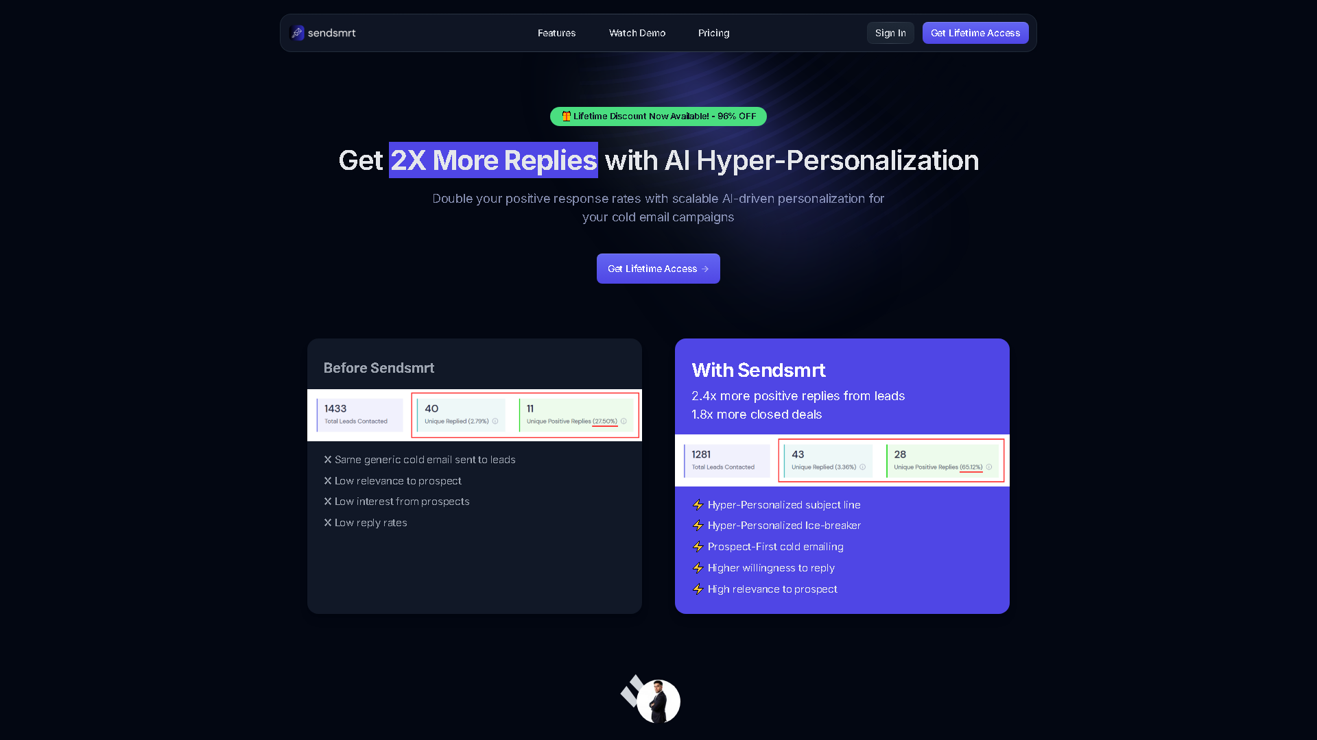 Sendsmrt Interface Screenshot - Writing & Editing Tool