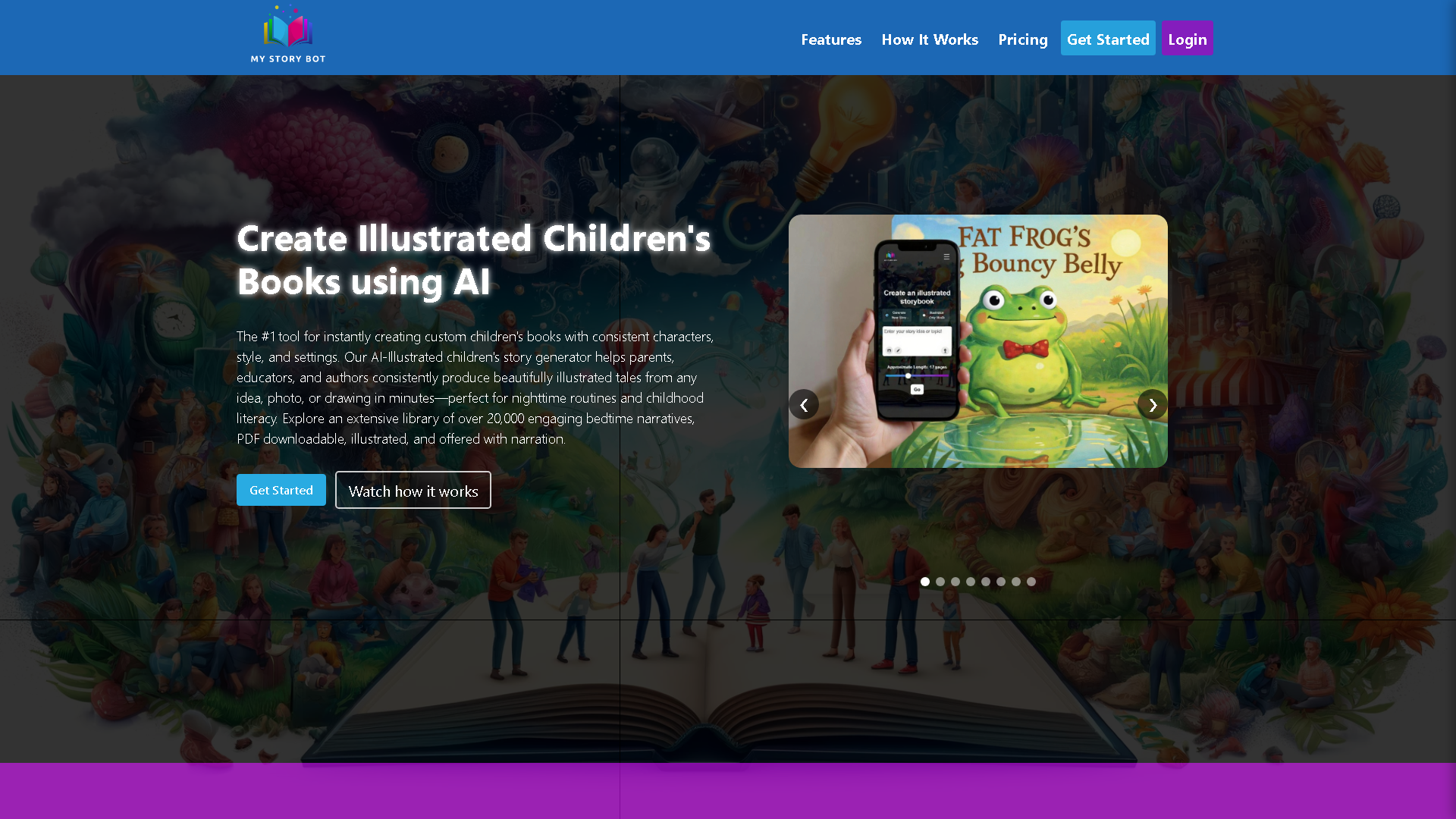MyStoryBot Interface Screenshot - Writing & Editing Tool