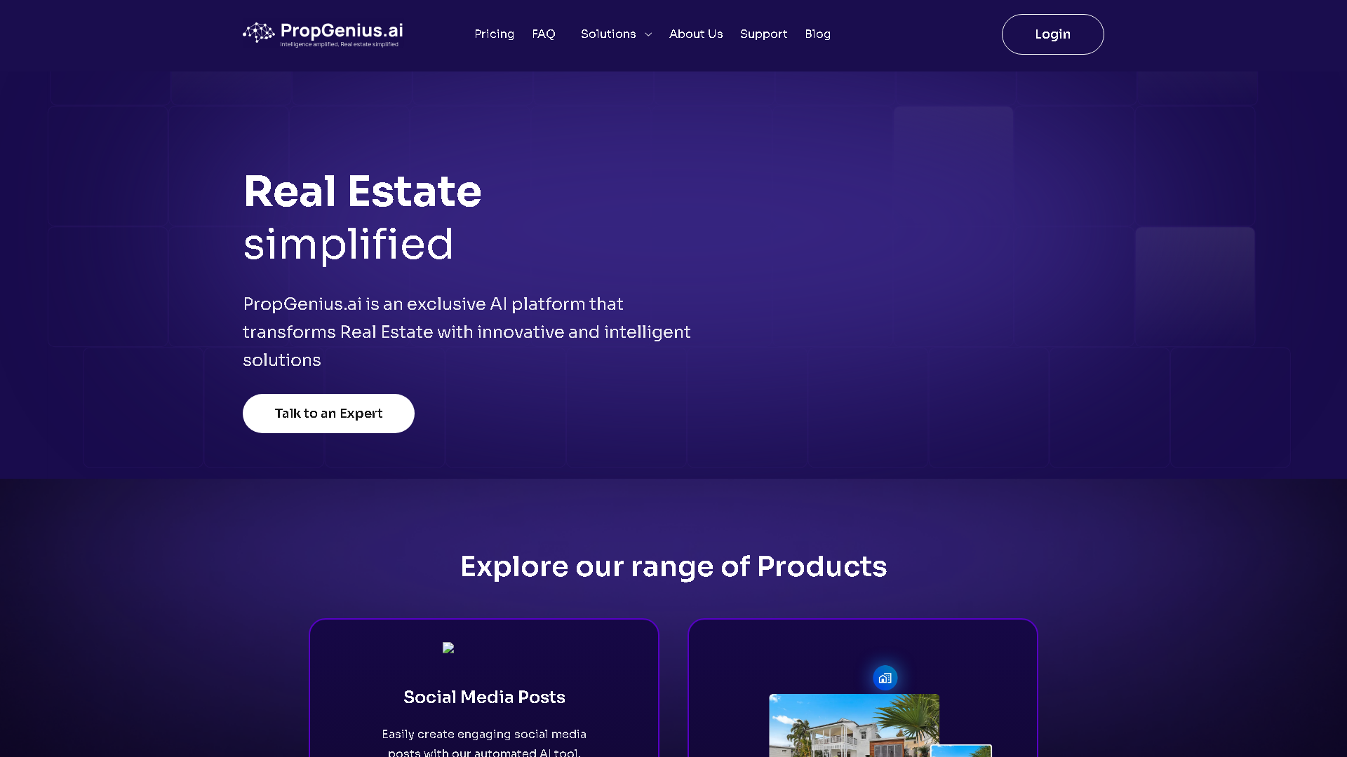 PropGenius.ai Interface Screenshot - Writing & Editing Tool