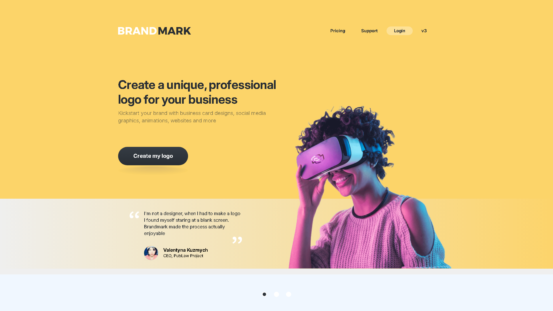 Brandmark Logo Maker Interface Screenshot - Art & Creative Design Tool