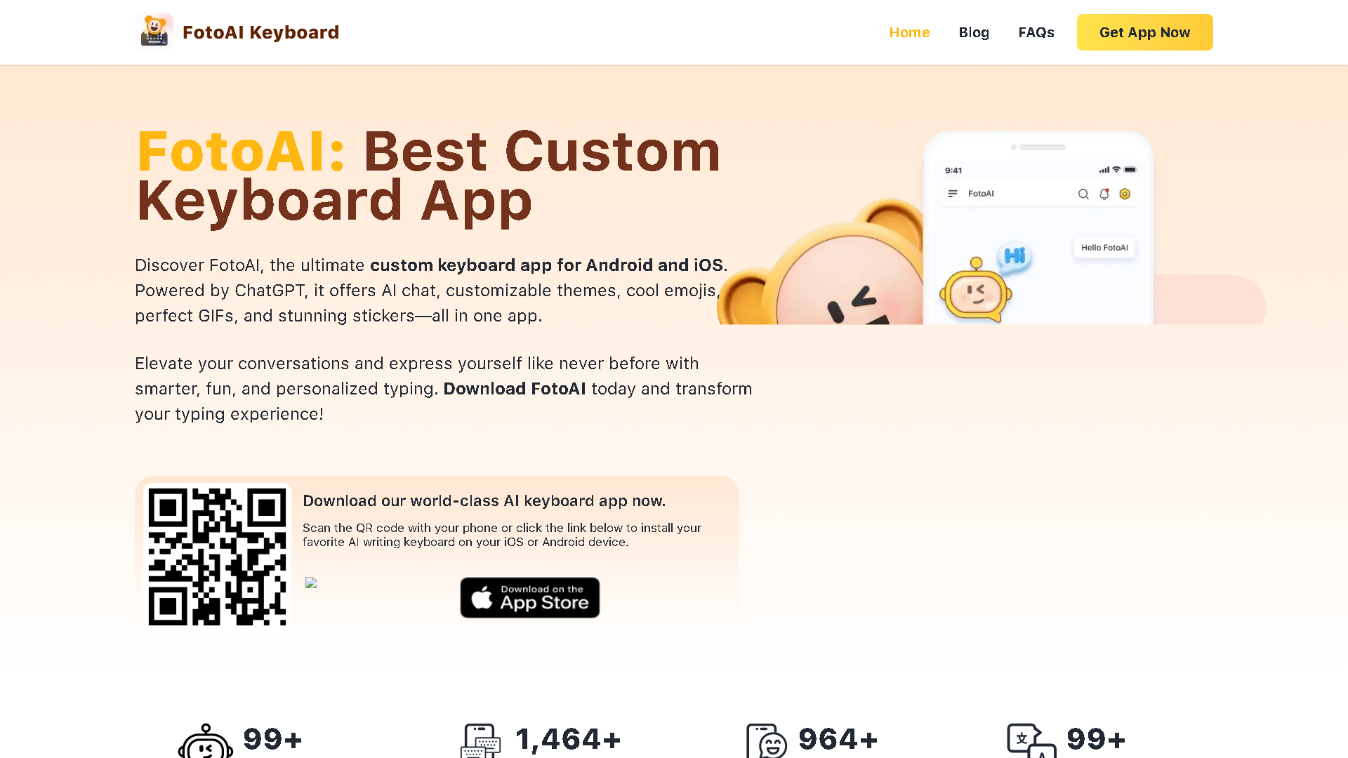 FotoAI Keyboard Interface Screenshot - Writing & Editing Tool