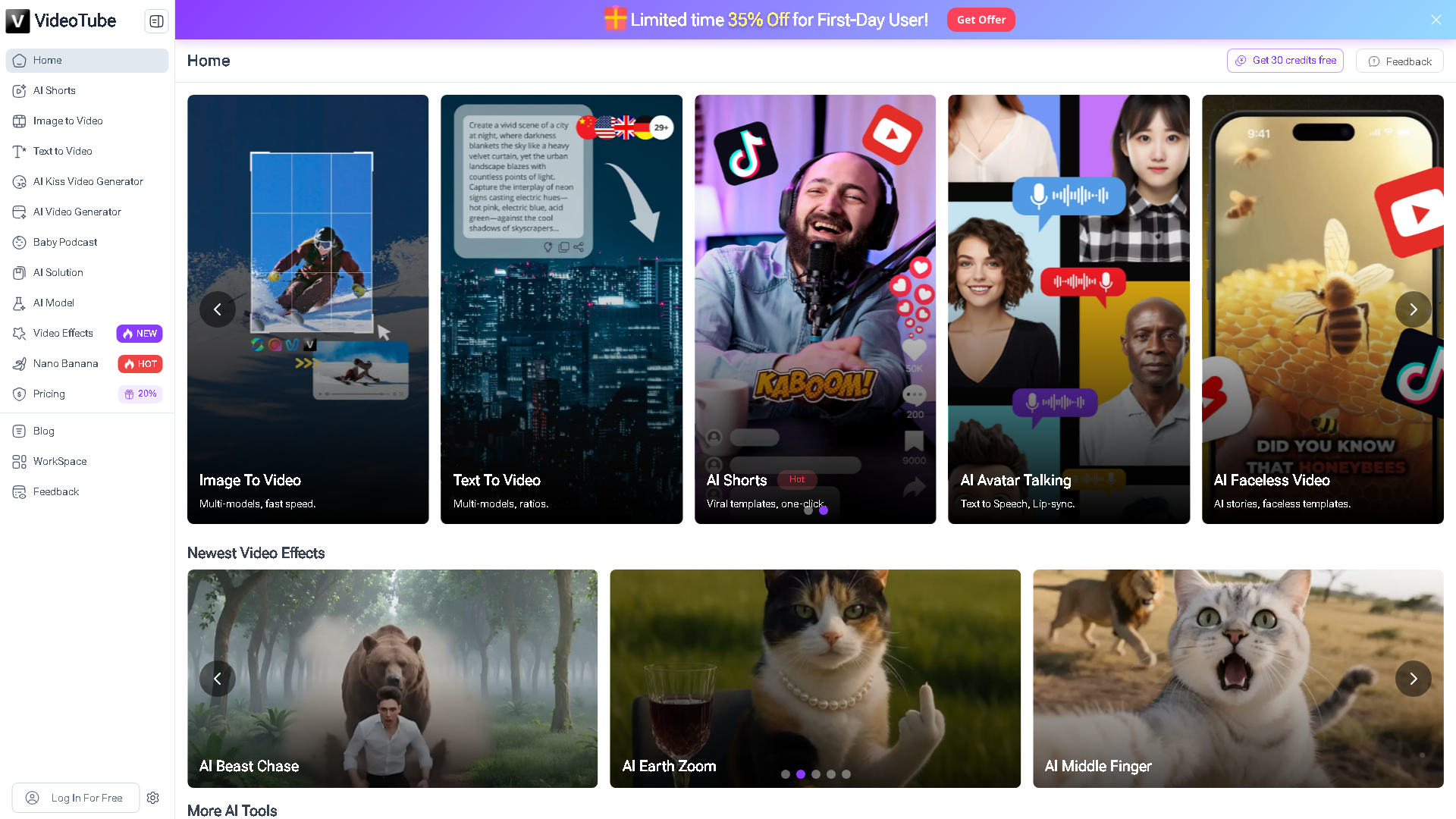VideoTube Interface Screenshot - Writing & Editing Tool