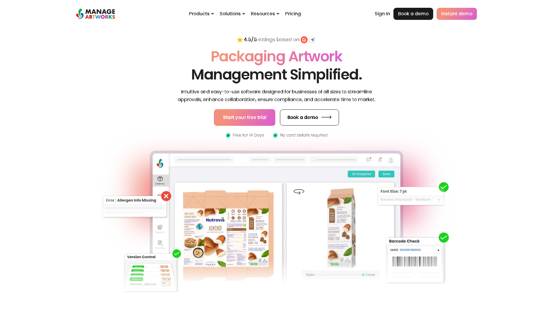 ManageArtworks Interface Screenshot - Writing & Editing Tool