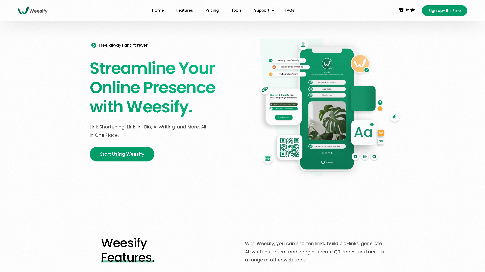 Weesify Interface Screenshot - Writing & Editing Tool
