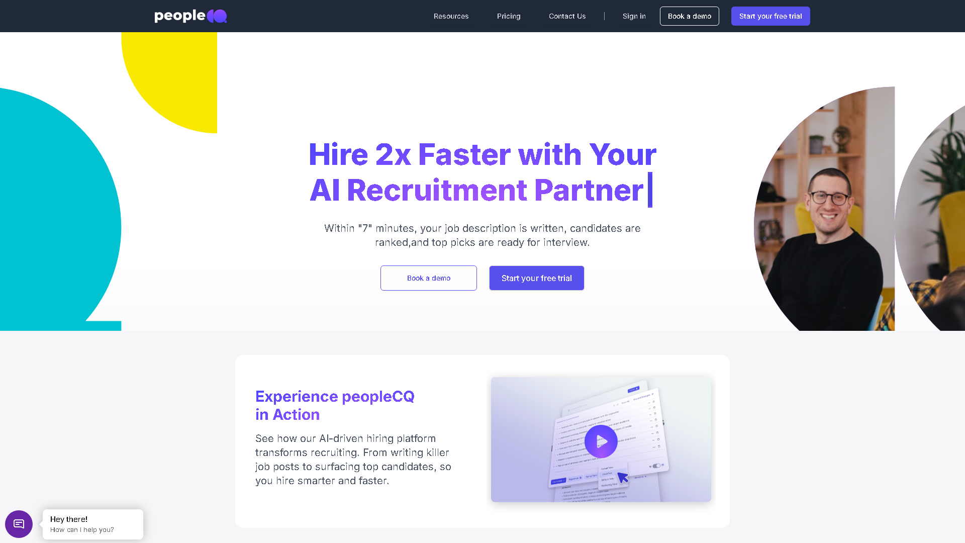 peopleCQ Interface Screenshot - Writing & Editing Tool