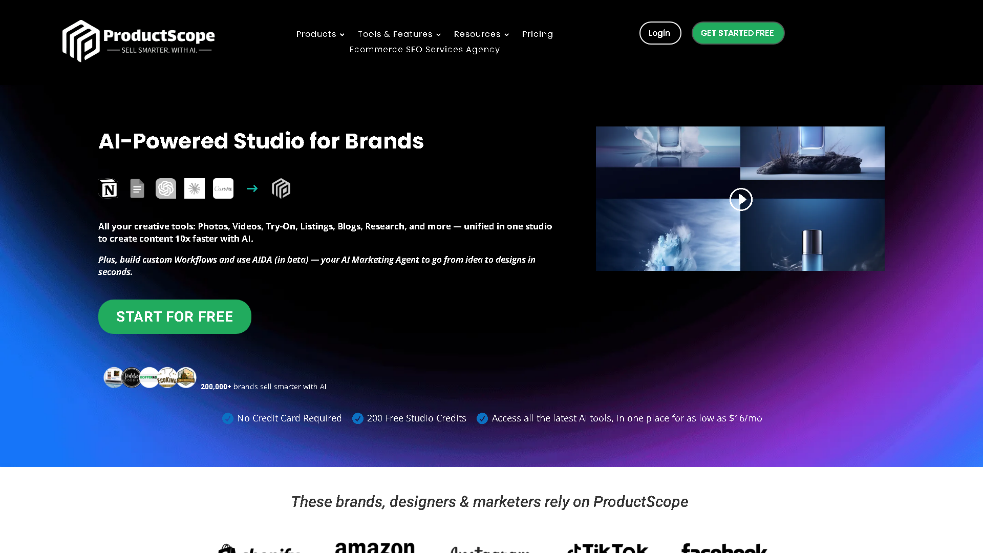 ProductScope AI Interface Screenshot - Writing & Editing Tool