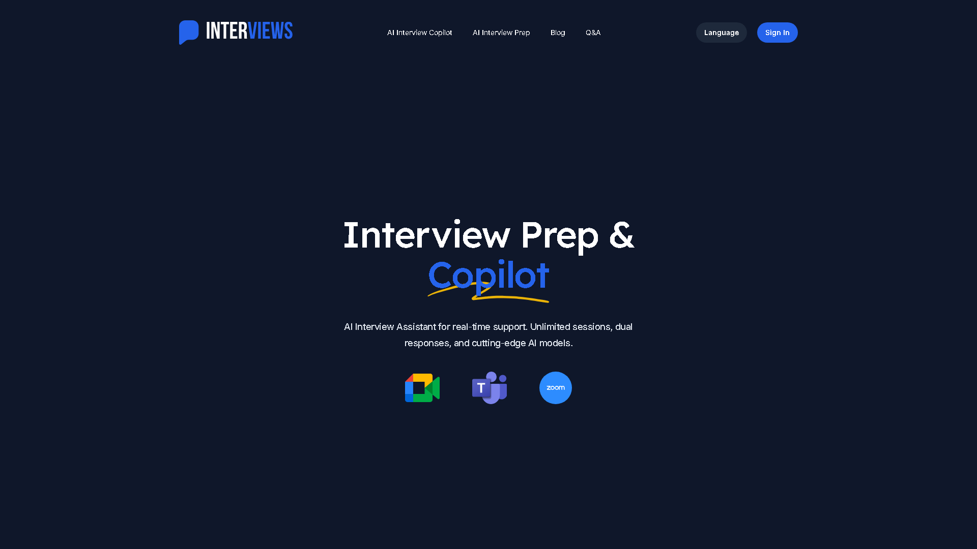 Interviews Chat Interface Screenshot - Writing & Editing Tool