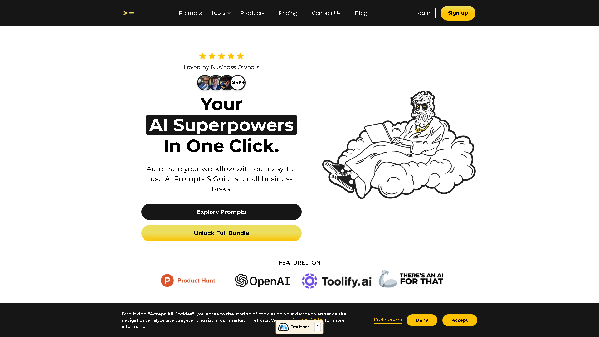200+ ChatGPT Mega-Prompts for Sales Interface Screenshot - Writing & Editing Tool