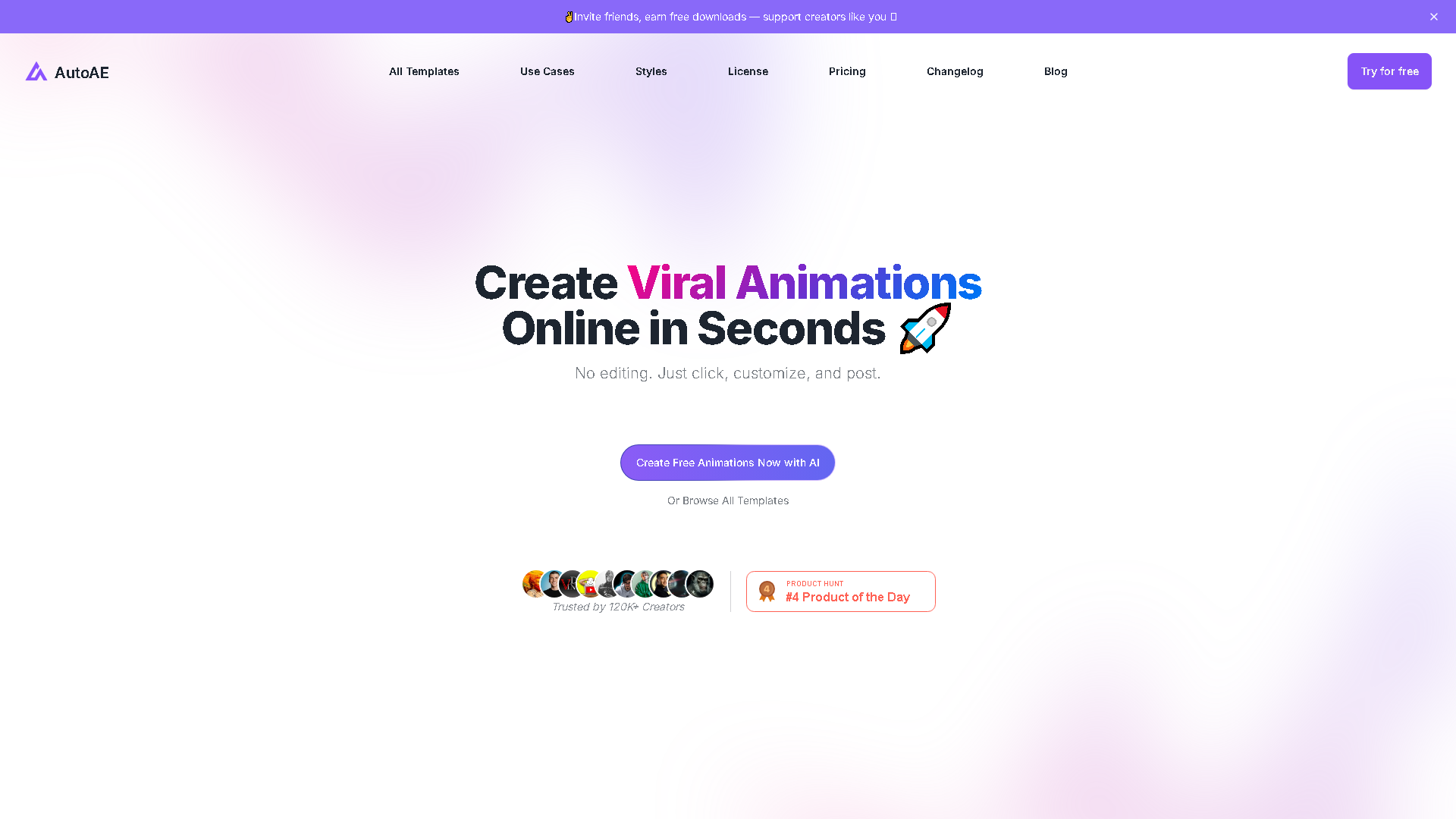AutoAE Interface Screenshot - Video & Animation Tool