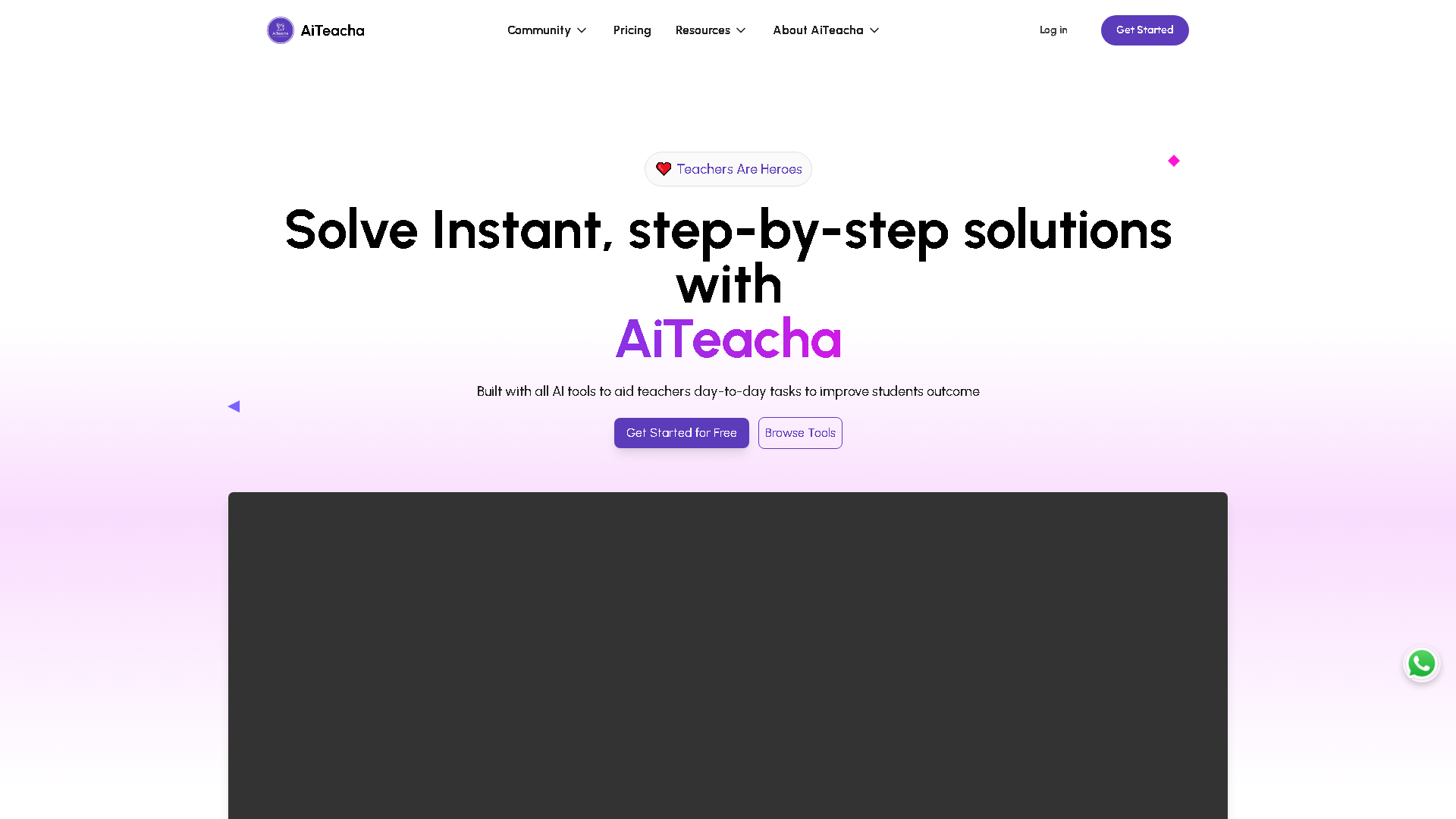 AI Teacha Interface Screenshot - Writing & Editing Tool
