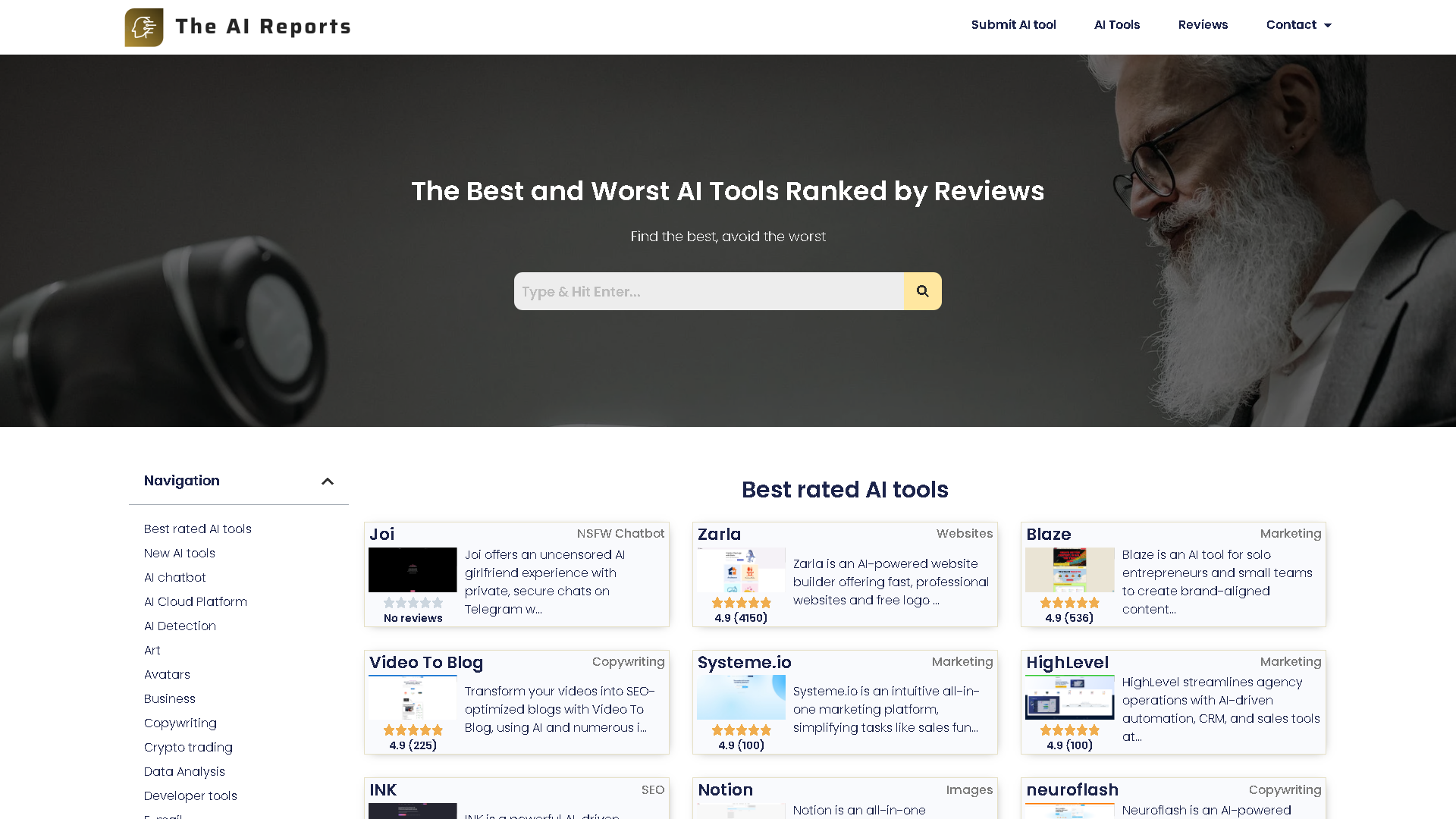 The AI Reports Interface Screenshot - Marketing & Advertising Tool