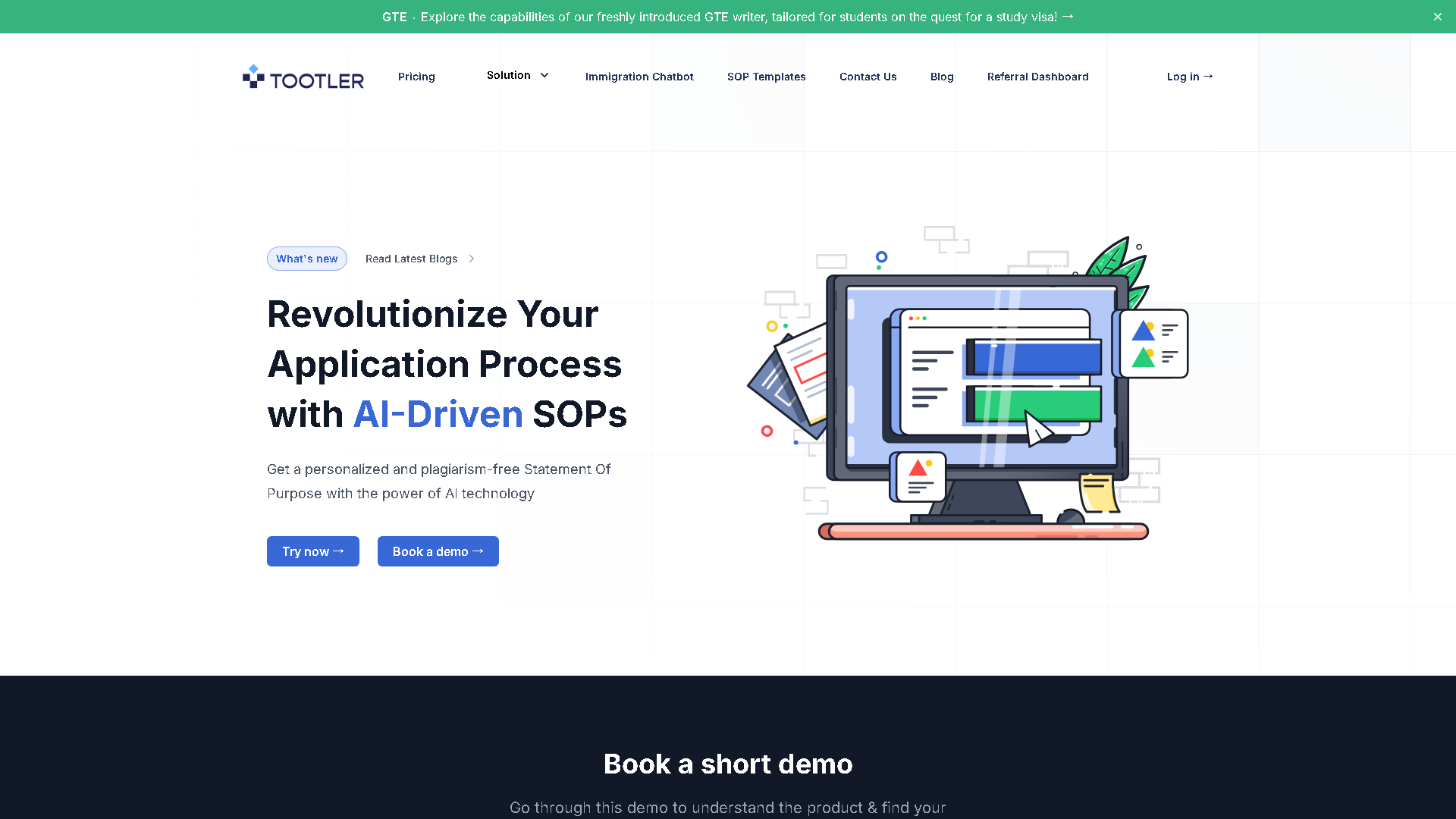 Tootler.ai Interface Screenshot - Writing & Editing Tool