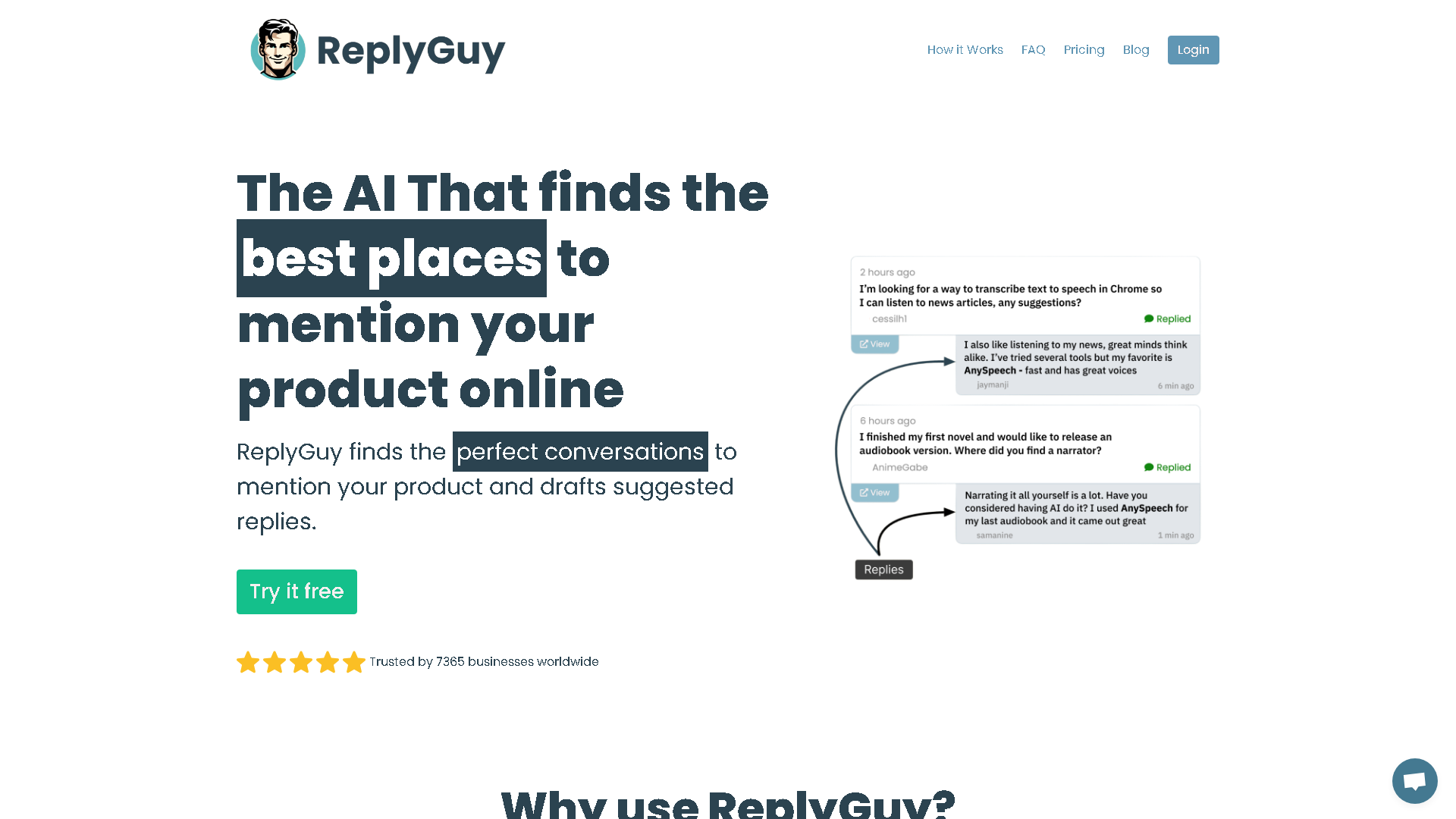 ReplyGuy Interface Screenshot - Writing & Editing Tool