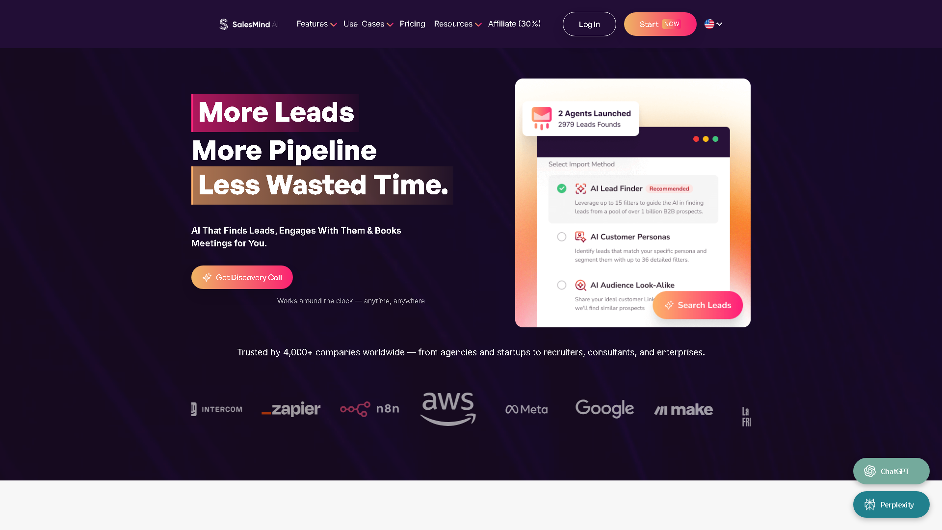 SalesMind AI Interface Screenshot - Writing & Editing Tool