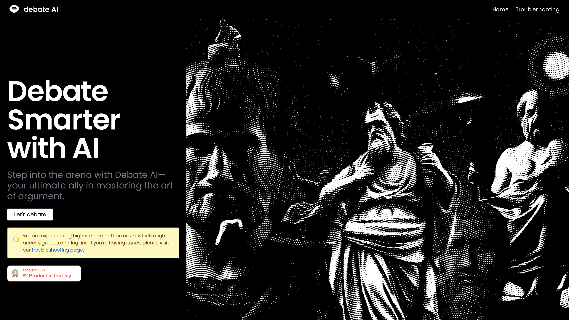 Debate AI Interface Screenshot - Writing & Editing Tool