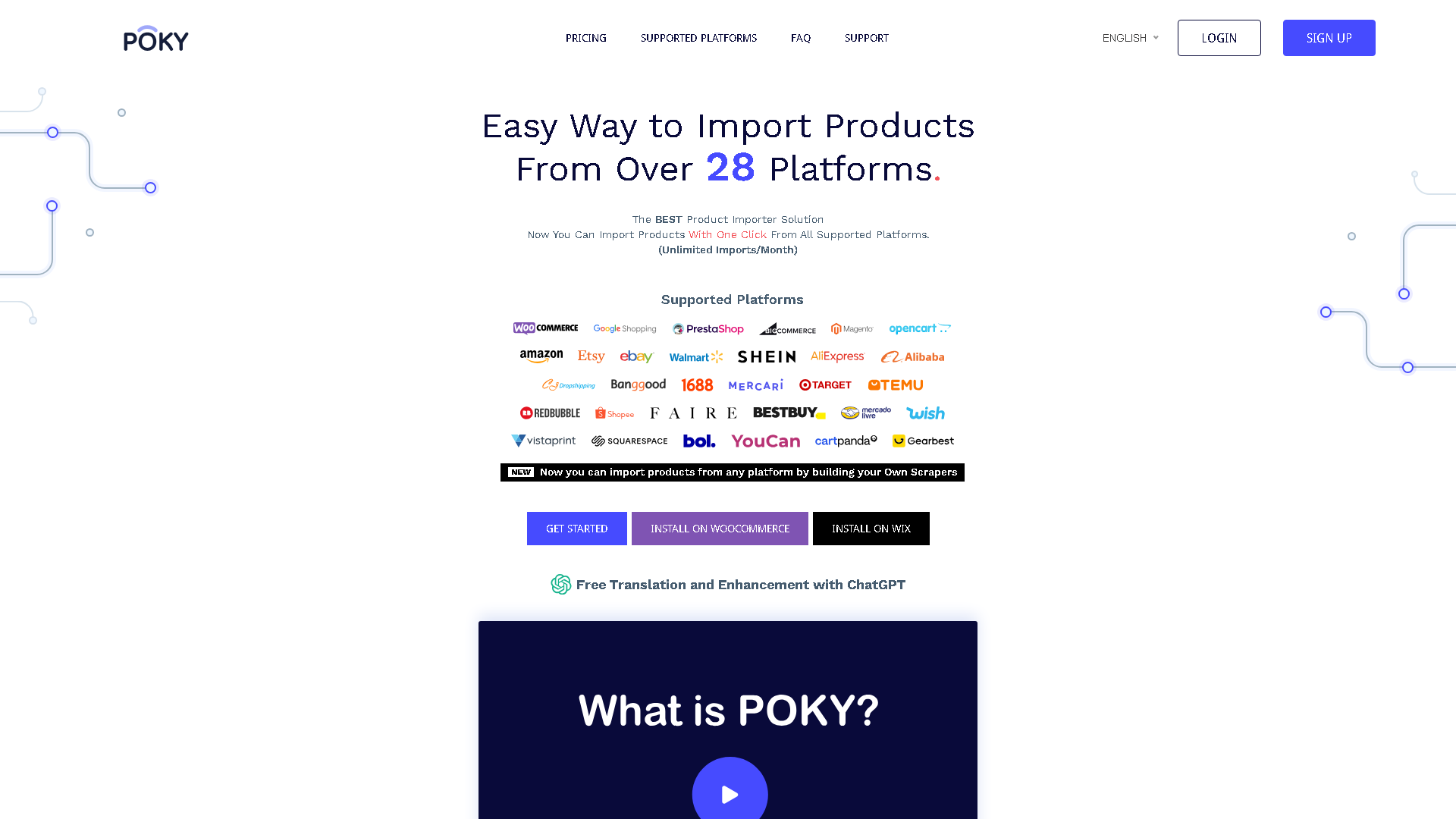 POKY - Product Importer Interface Screenshot - Writing & Editing Tool