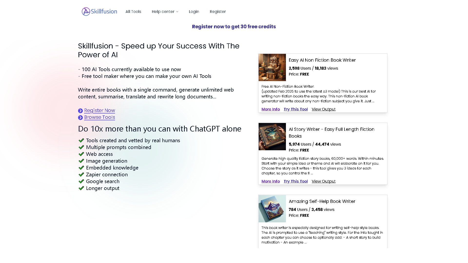 Skillfusion Interface Screenshot - Writing & Editing Tool