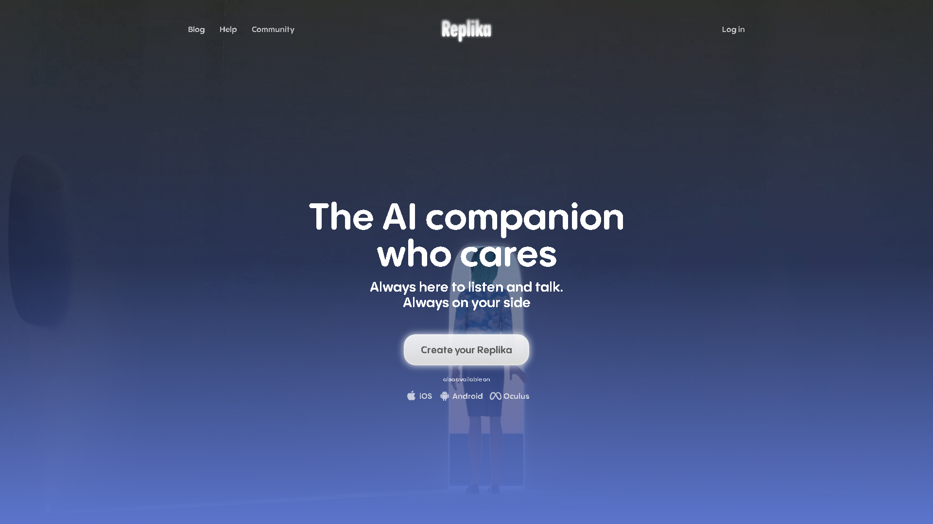 Replika Interface Screenshot - Health & Wellness Tool