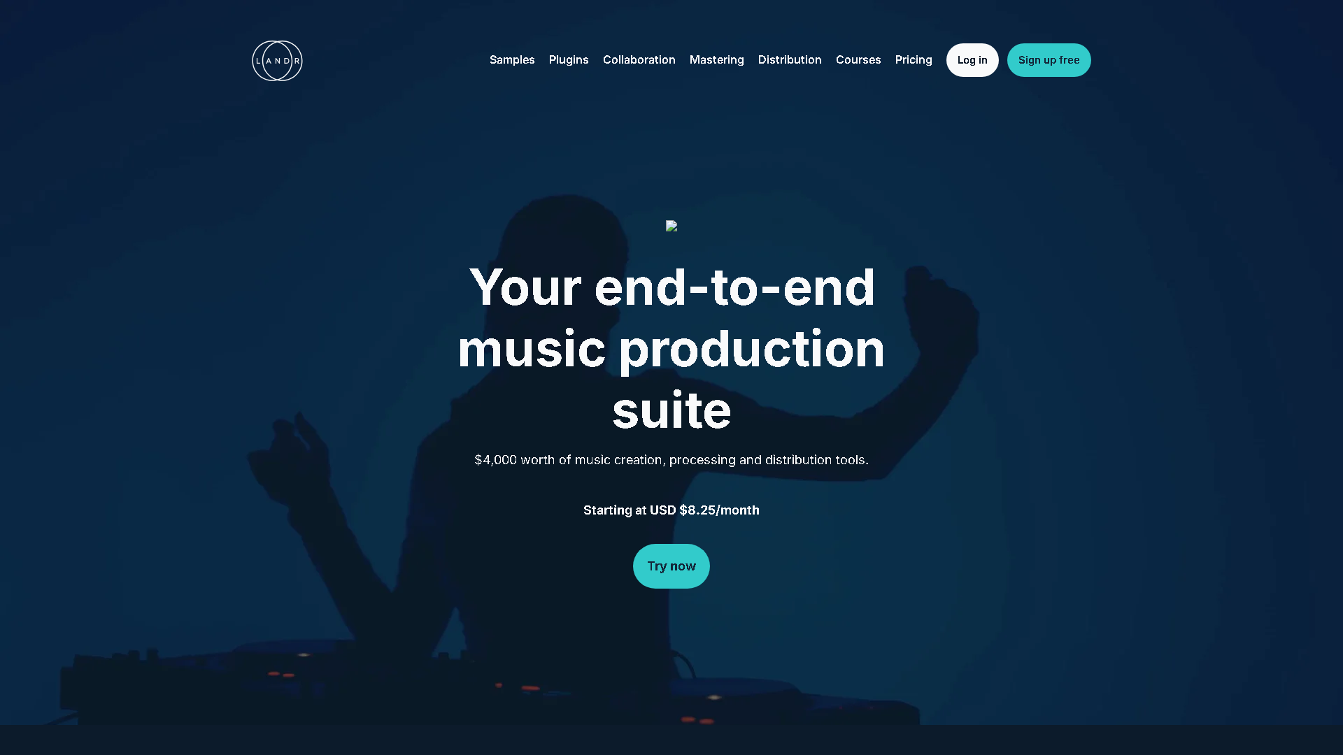 LANDR Interface Screenshot - Music & Audio Tool