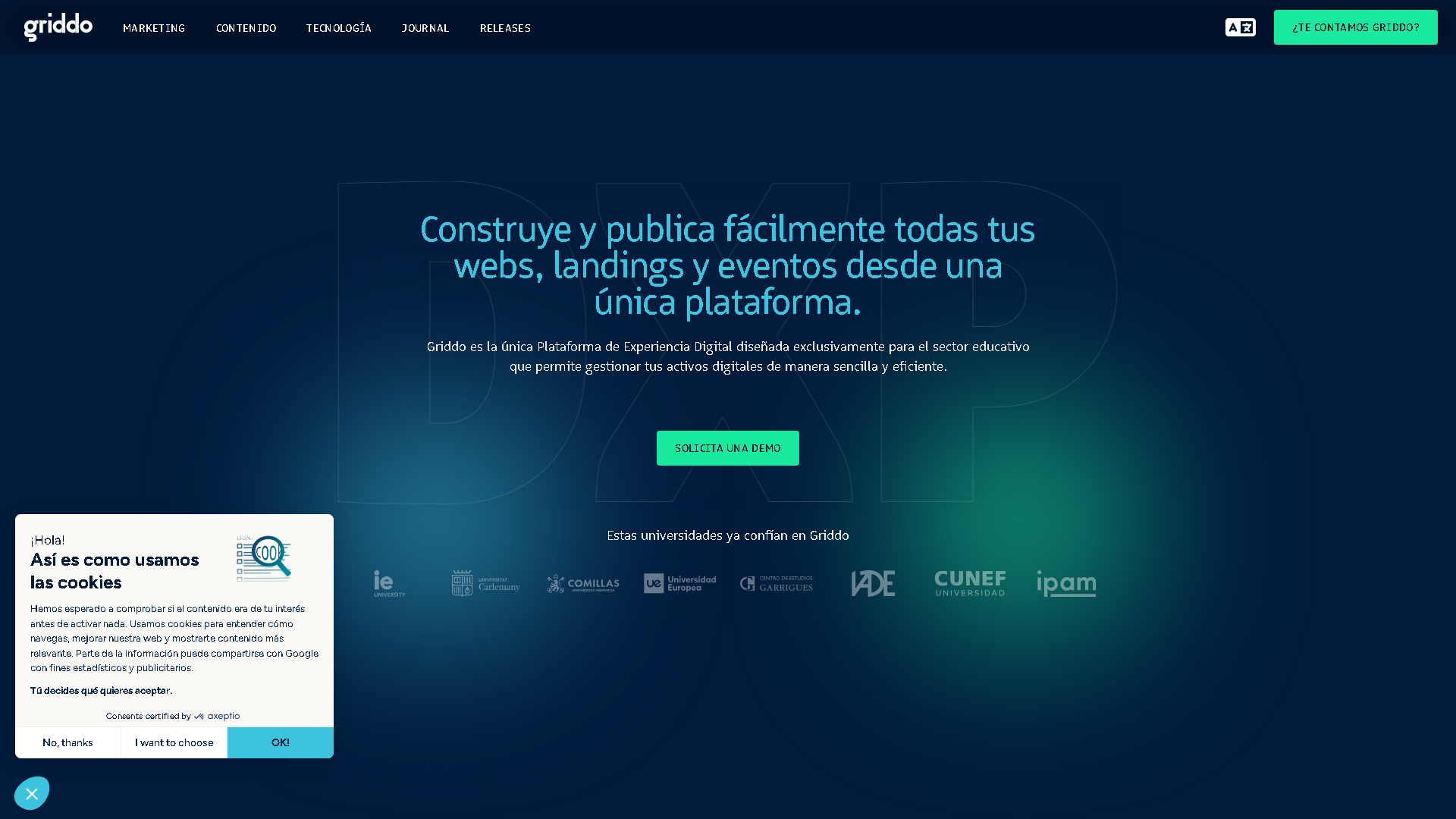 Griddo Interface Screenshot - Writing & Editing Tool