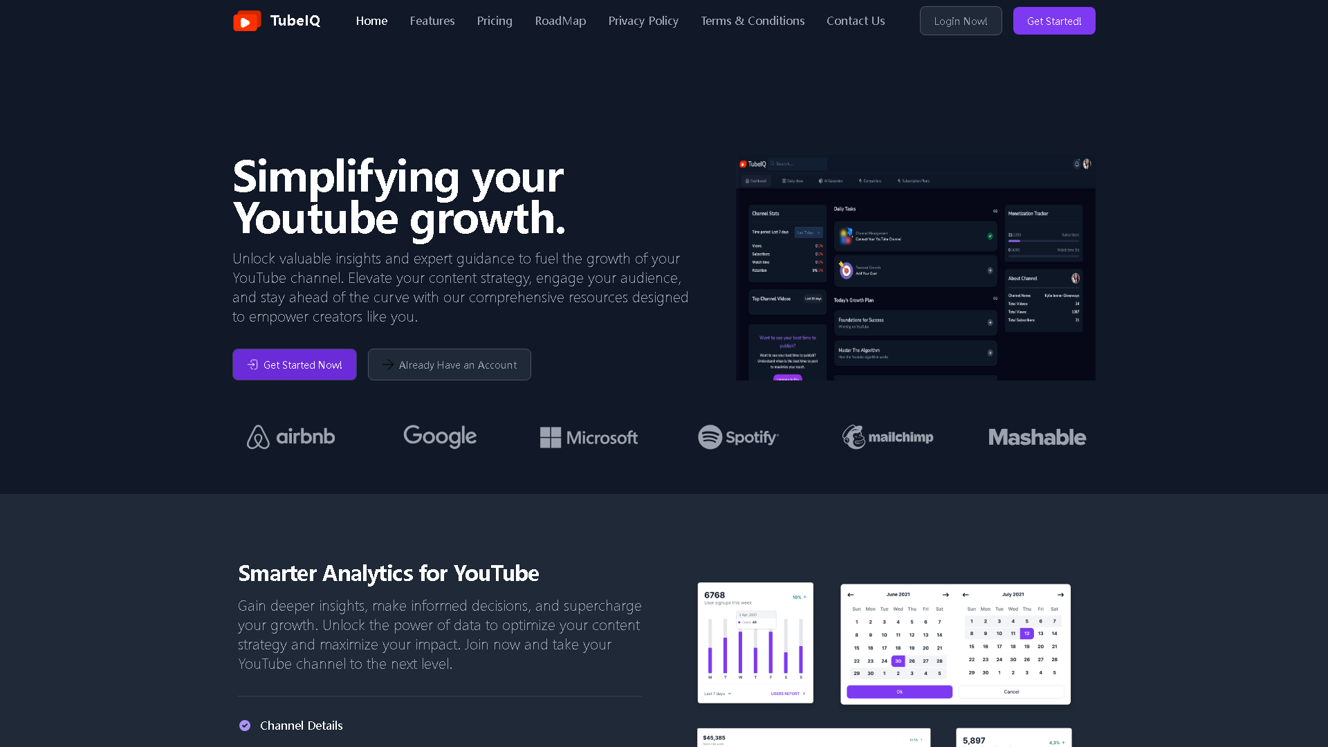 TubeIQ Interface Screenshot - Writing & Editing Tool