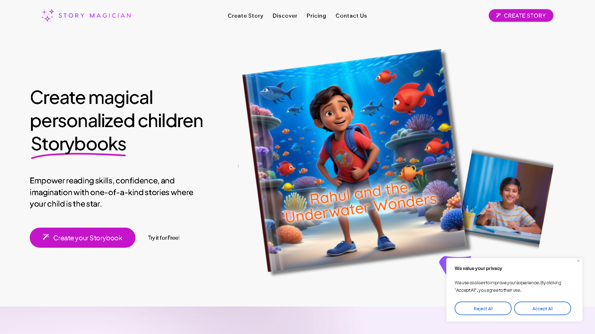 StoryMagician.ai Interface Screenshot - Writing & Editing Tool
