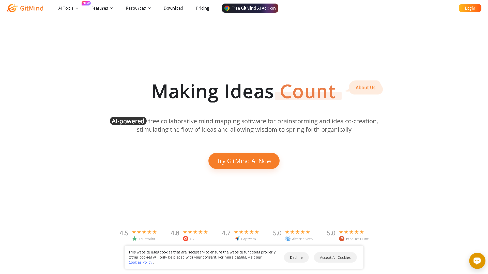GitMind Interface Screenshot - Voice Generation & Conversion Tool