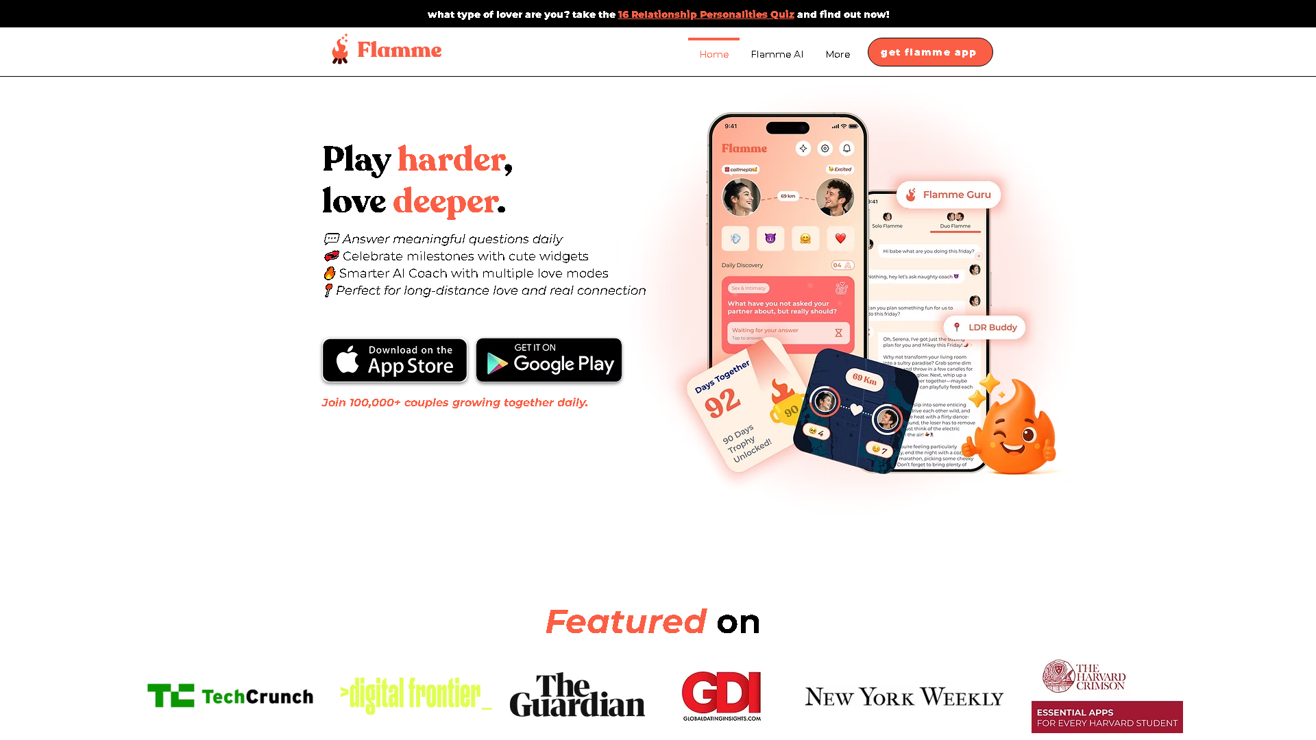 Flamme Interface Screenshot - Education & Learning Tool