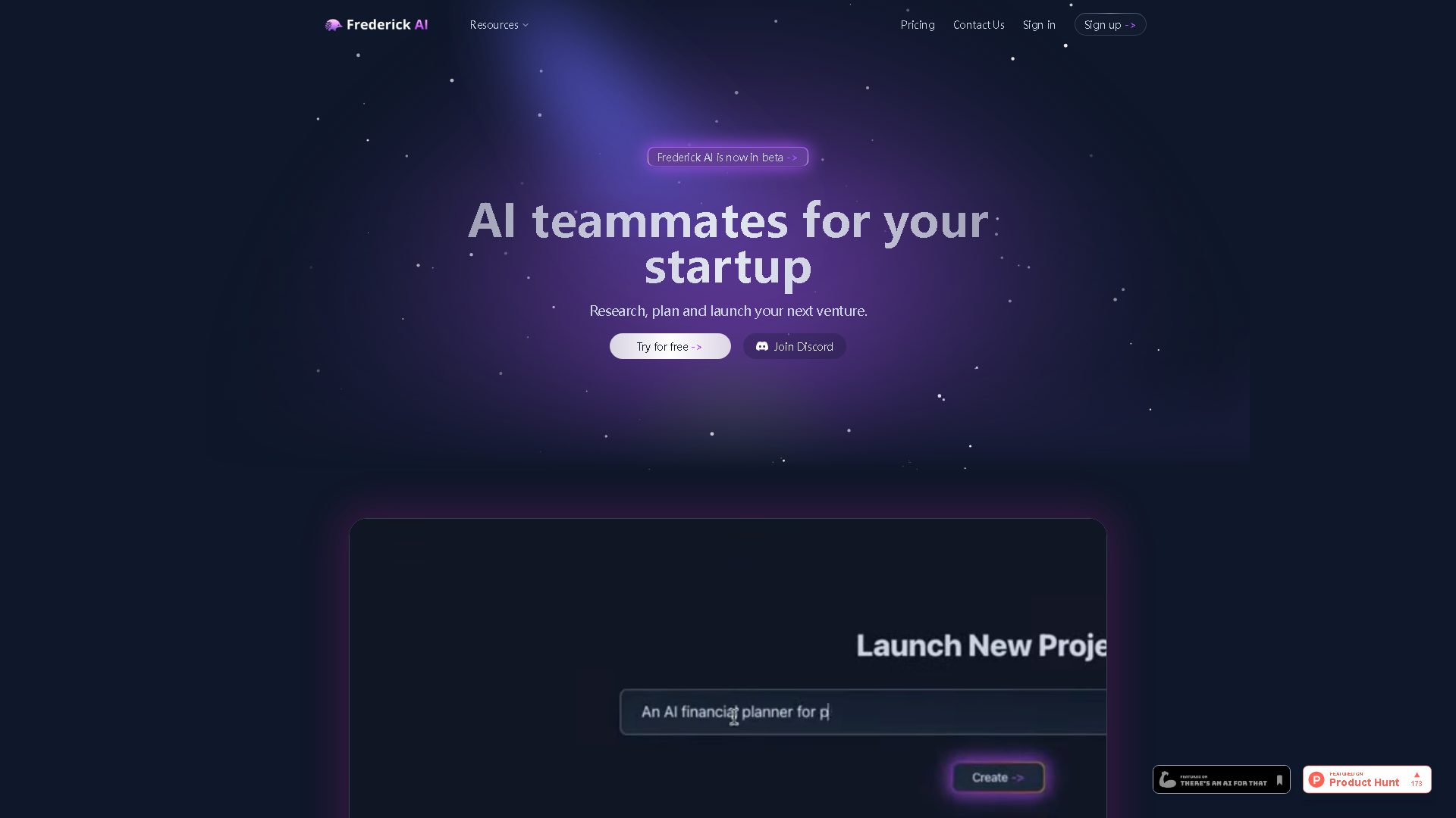 Frederick AI Interface Screenshot - Coding & Development Tool