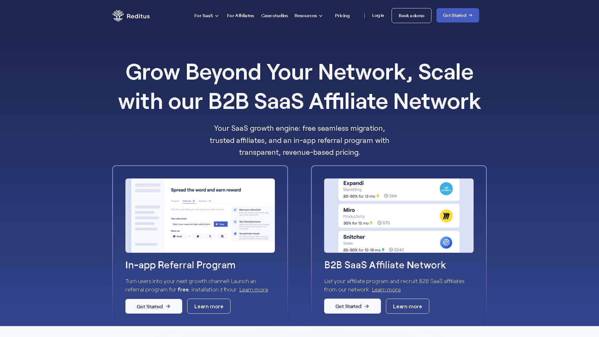 Reditus Interface Screenshot - Marketing & Advertising Tool