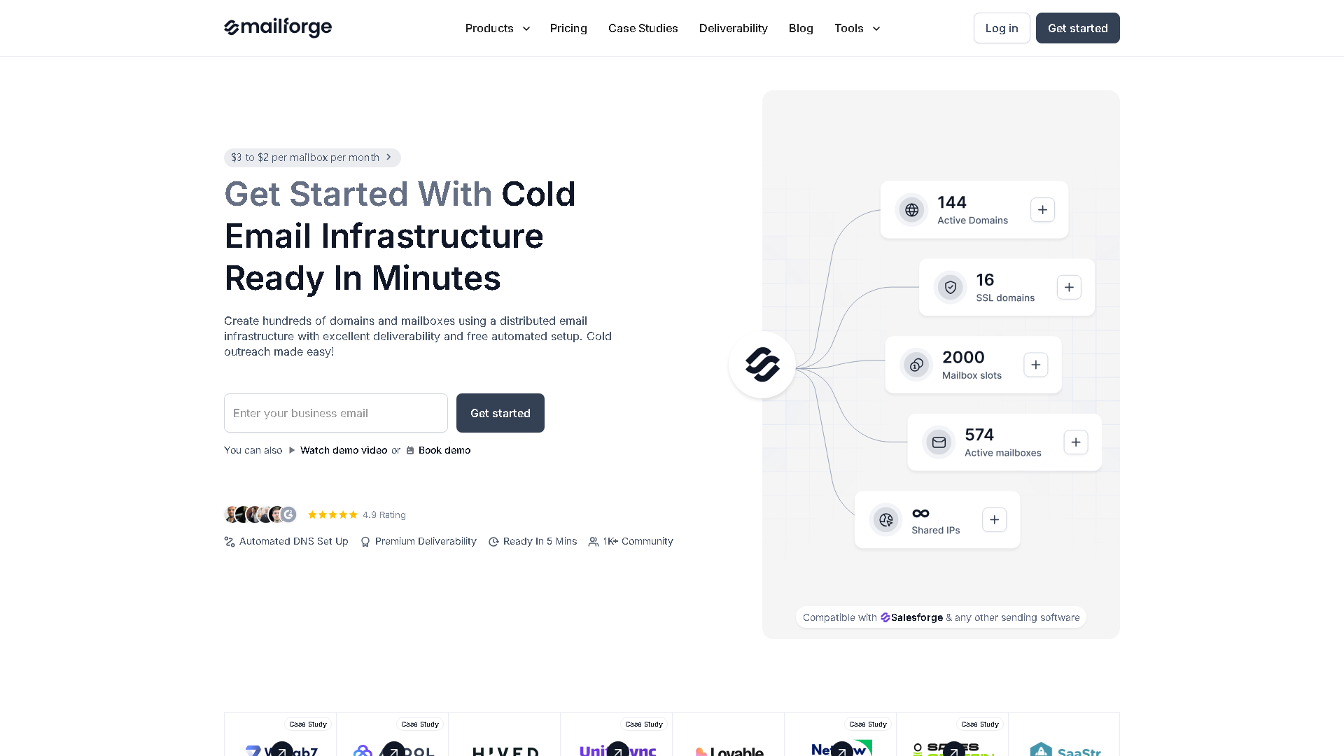 Mailforge Interface Screenshot - Writing & Editing Tool