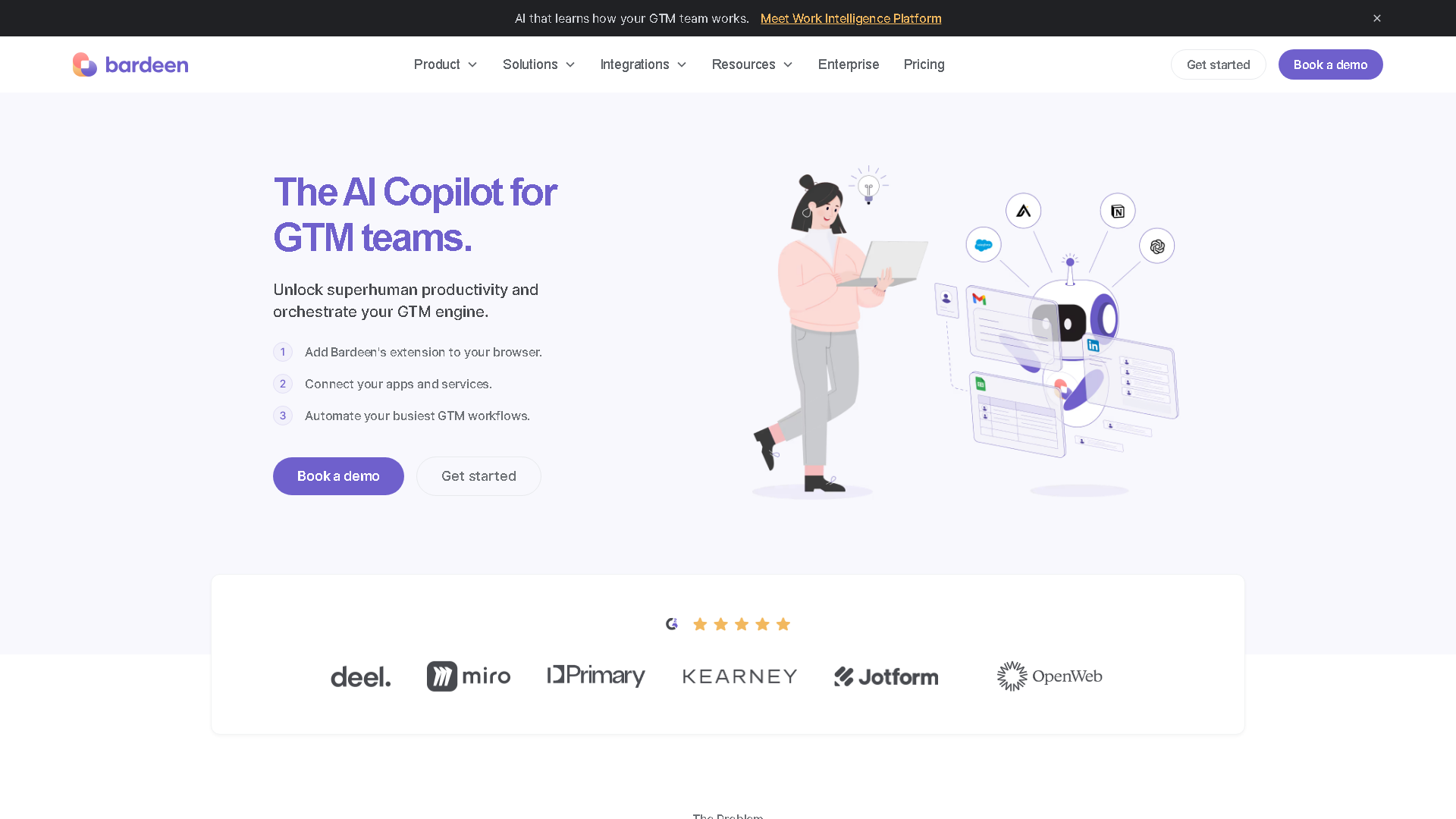 Bardeen AI Interface Screenshot - Writing & Editing Tool