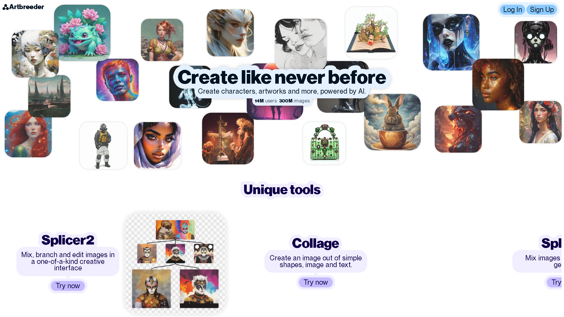Artbreeder Interface Screenshot - Image & Design Tool