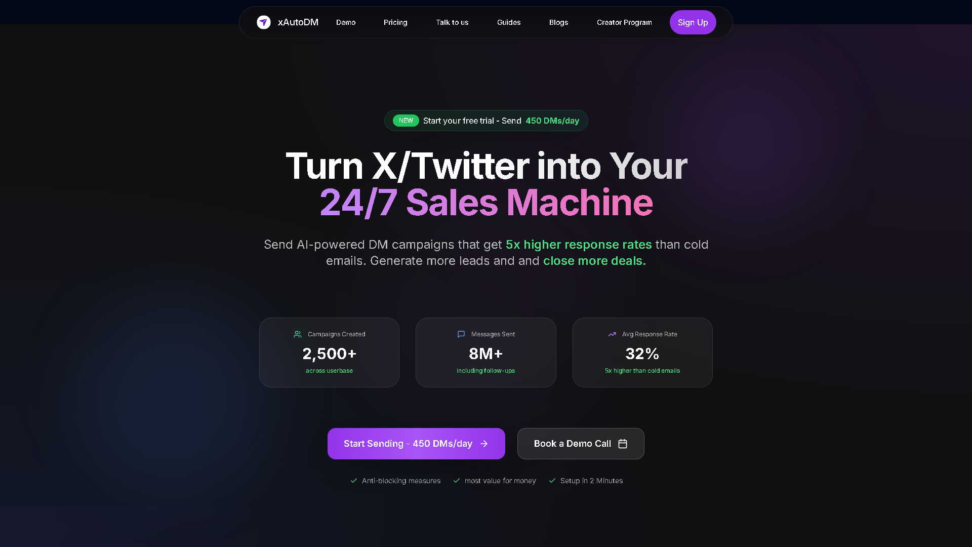 xAutoDM Interface Screenshot - Writing & Editing Tool