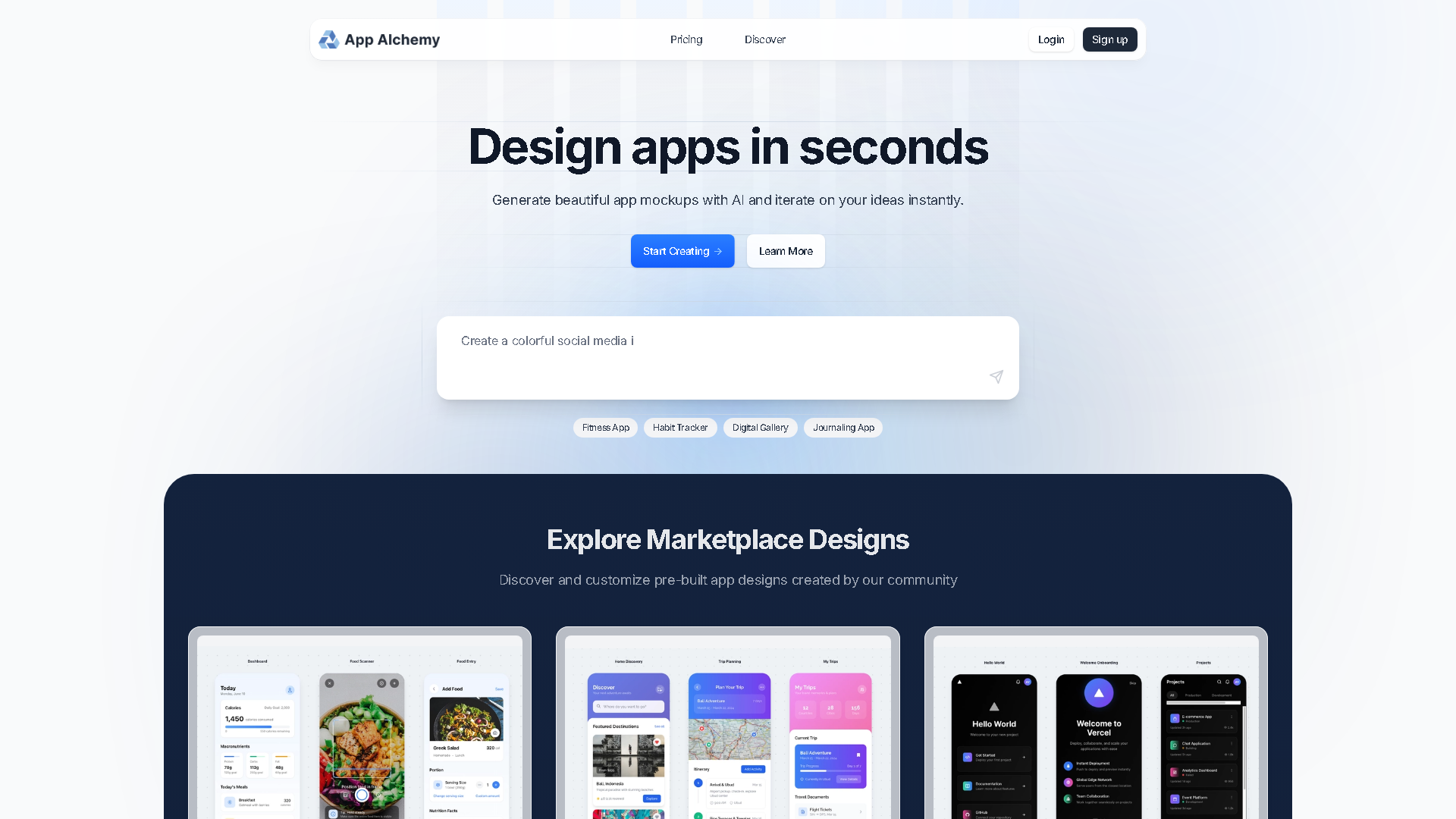 AppAlchemy.ai Interface Screenshot - Art & Creative Design Tool
