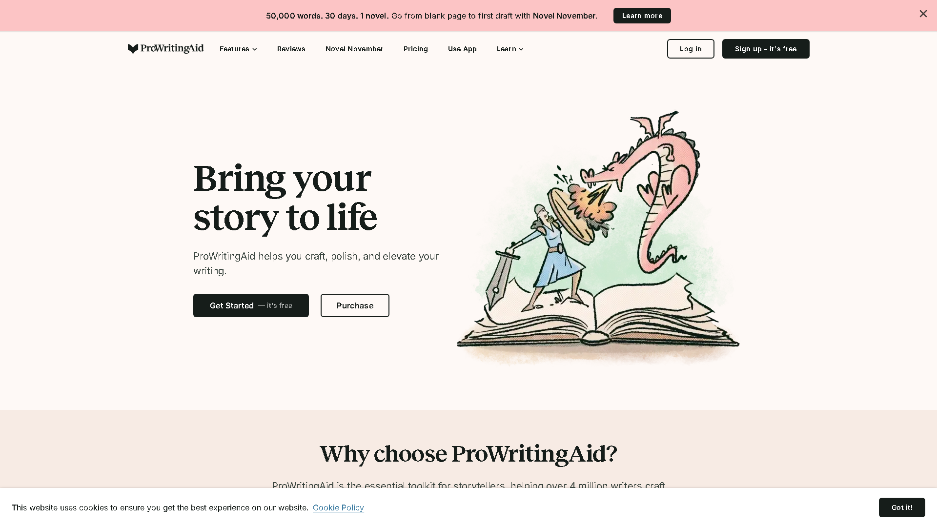 ProWritingAid Interface Screenshot - Writing & Editing Tool