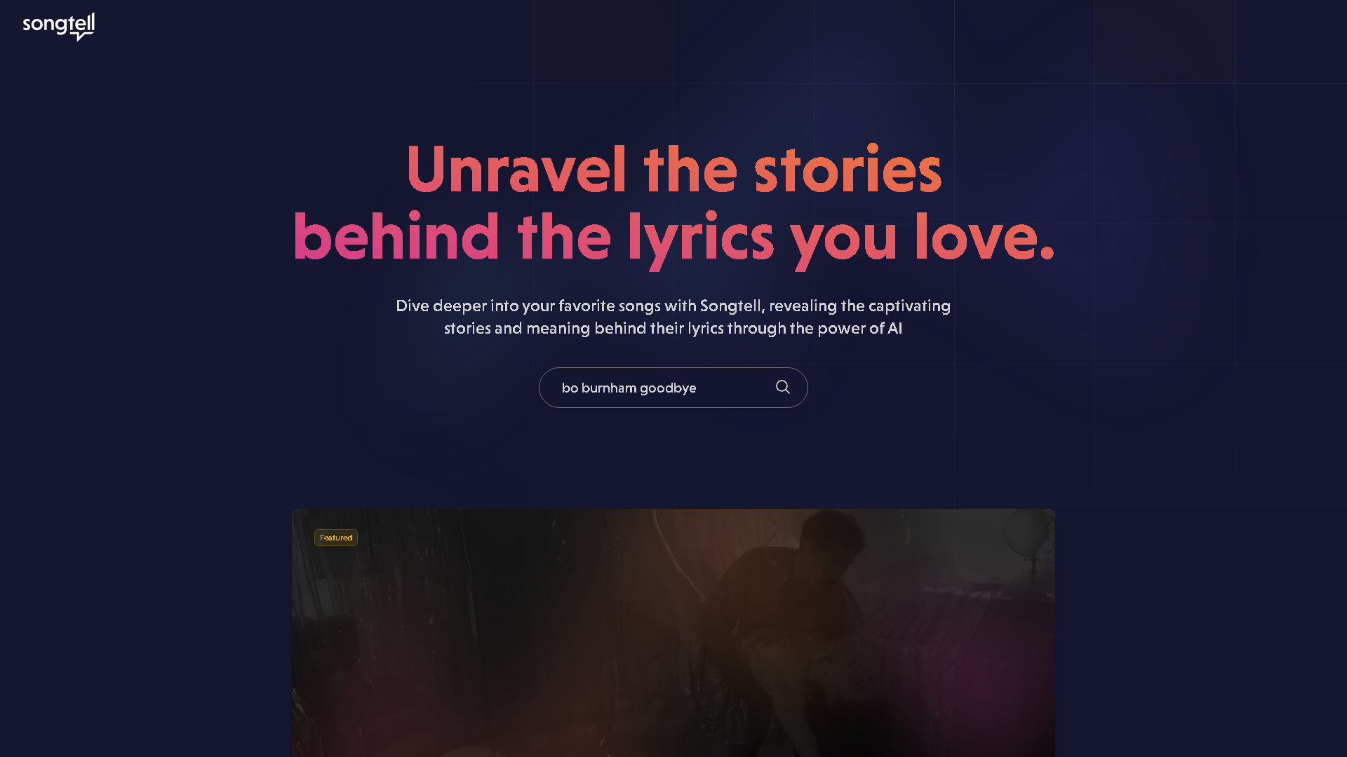 Songtell Interface Screenshot - Writing & Editing Tool