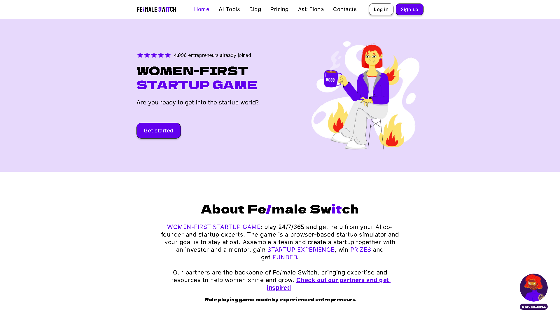 Fe/male Switch Interface Screenshot - Writing & Editing Tool