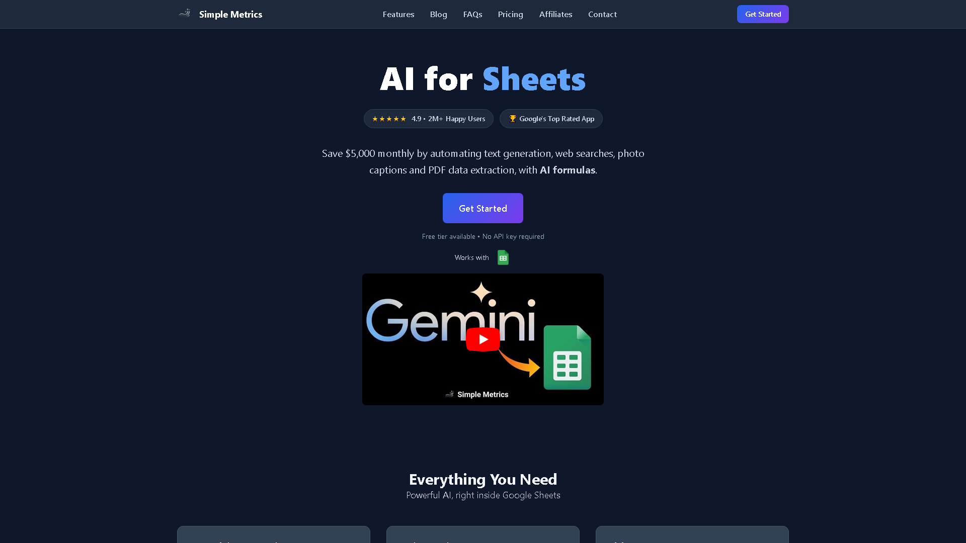 Simple Metrics Interface Screenshot - Office & Productivity Tool