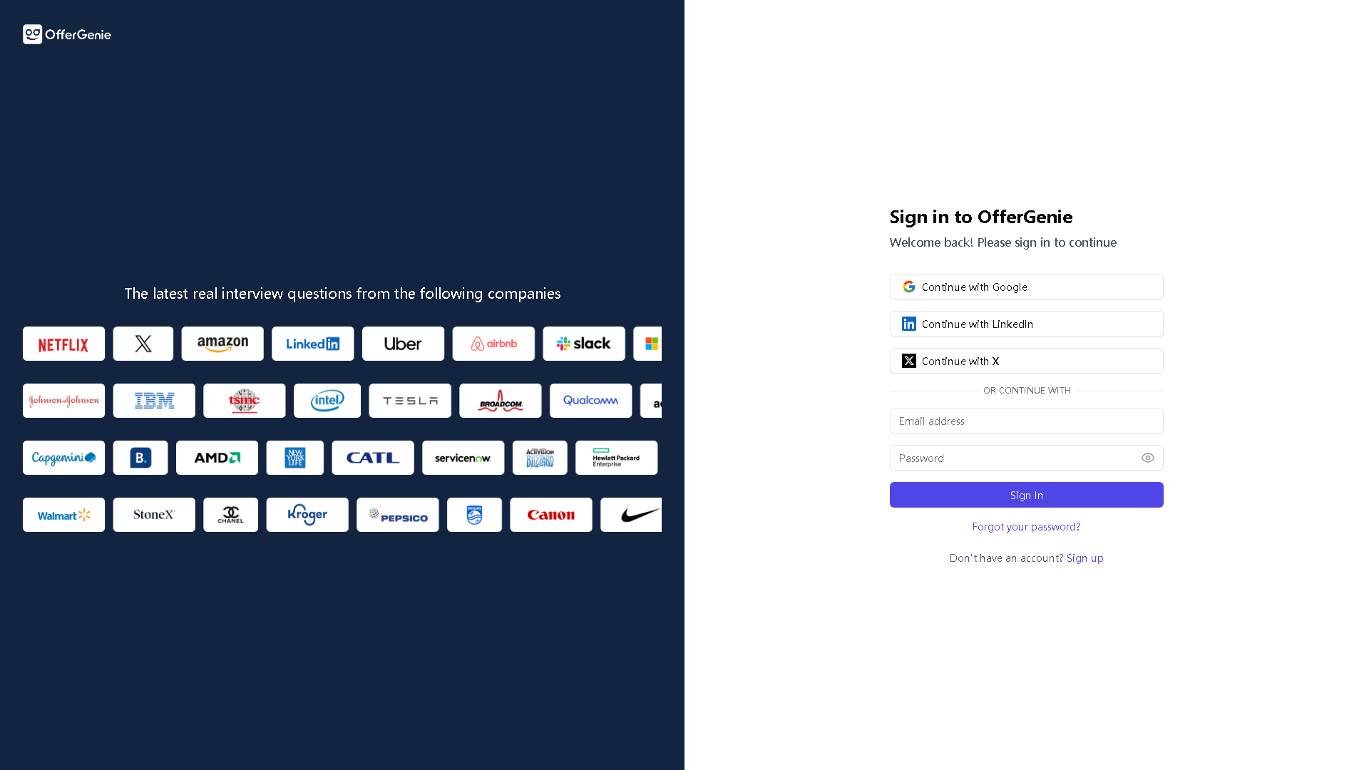 OfferGenie Interface Screenshot - Writing & Editing Tool