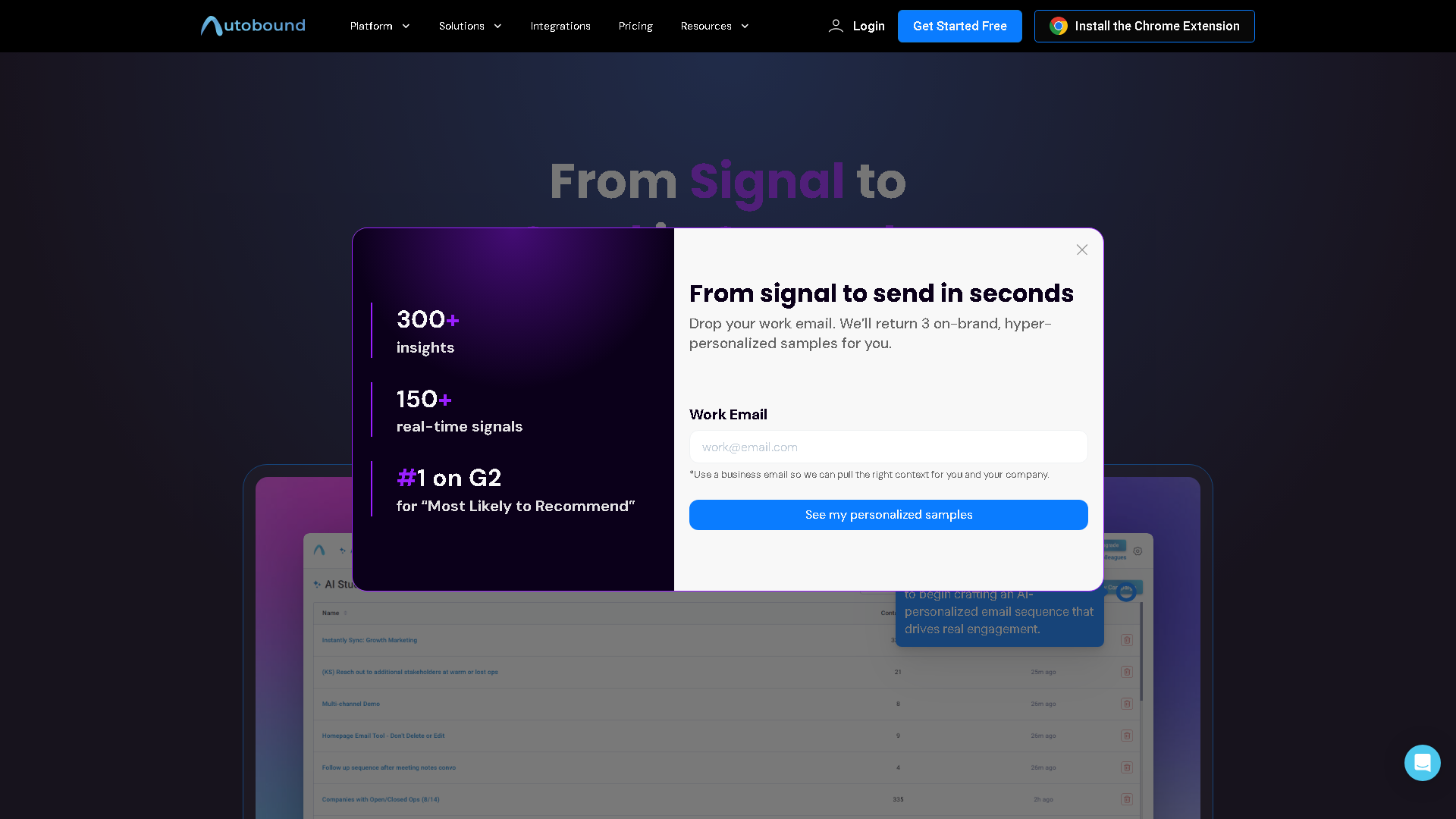 Autobound.ai Interface Screenshot - Writing & Editing Tool