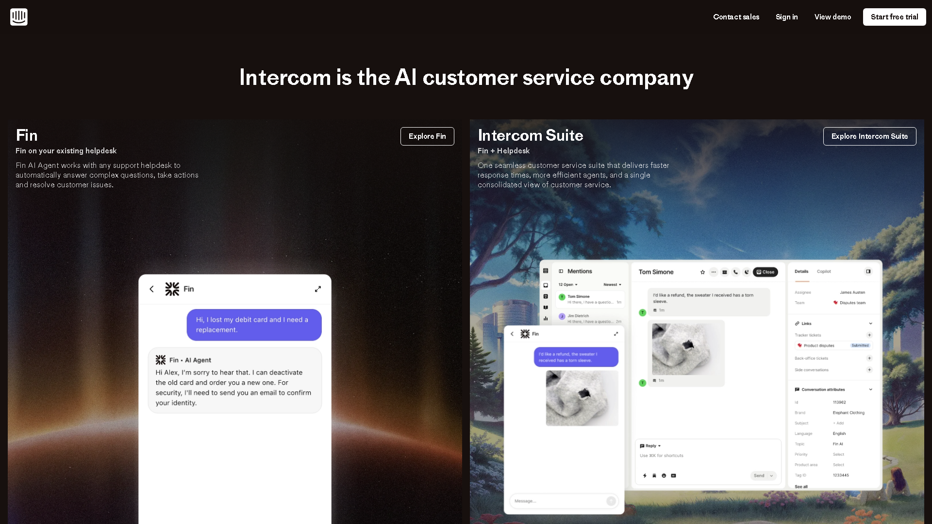 Intercom Interface Screenshot - Coding & Development Tool