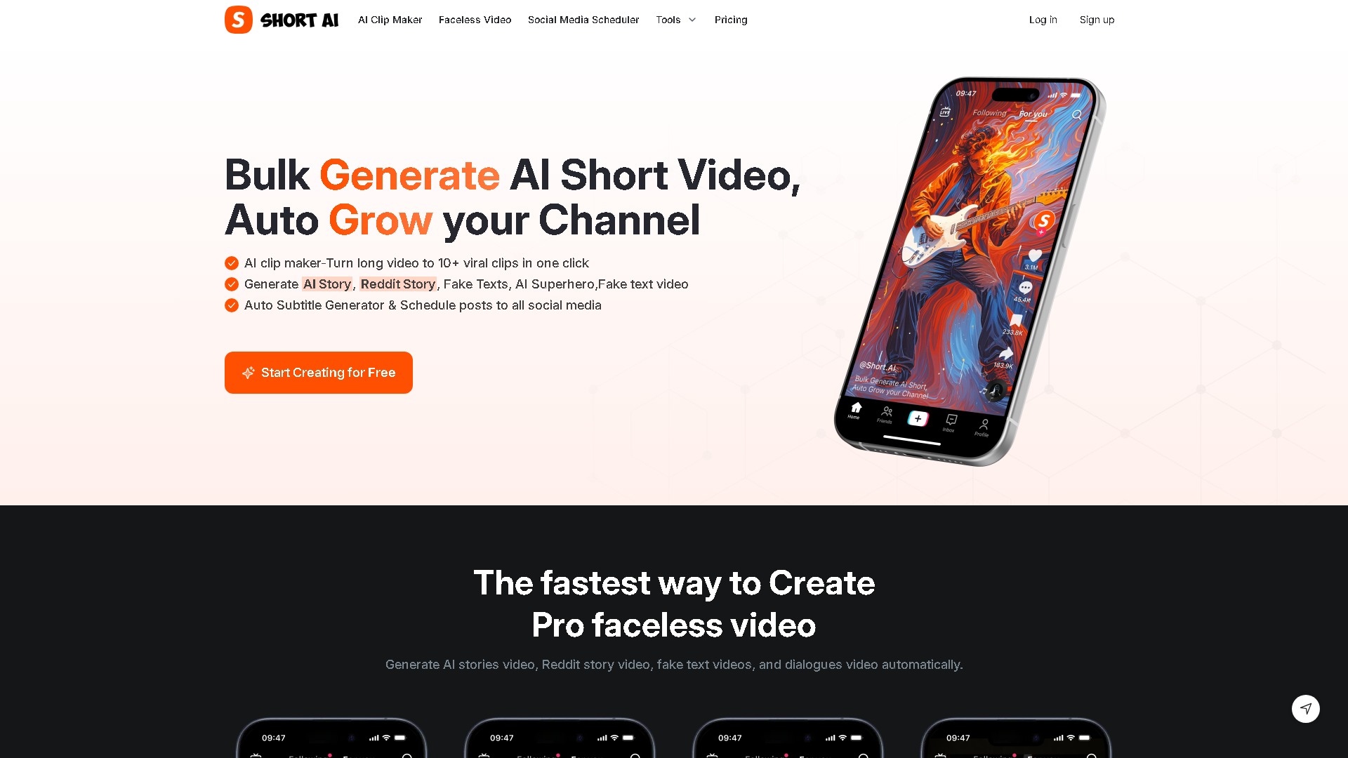 Short AI Interface Screenshot - Writing & Editing Tool