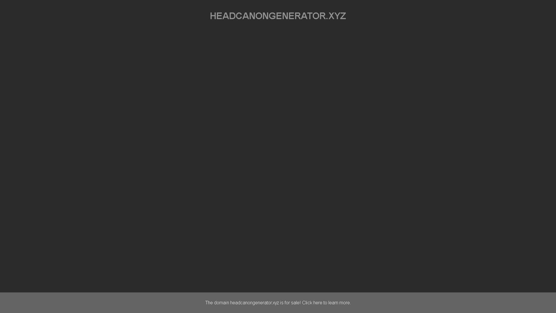 Headcanon Generator XYZ Interface Screenshot - Writing & Editing Tool